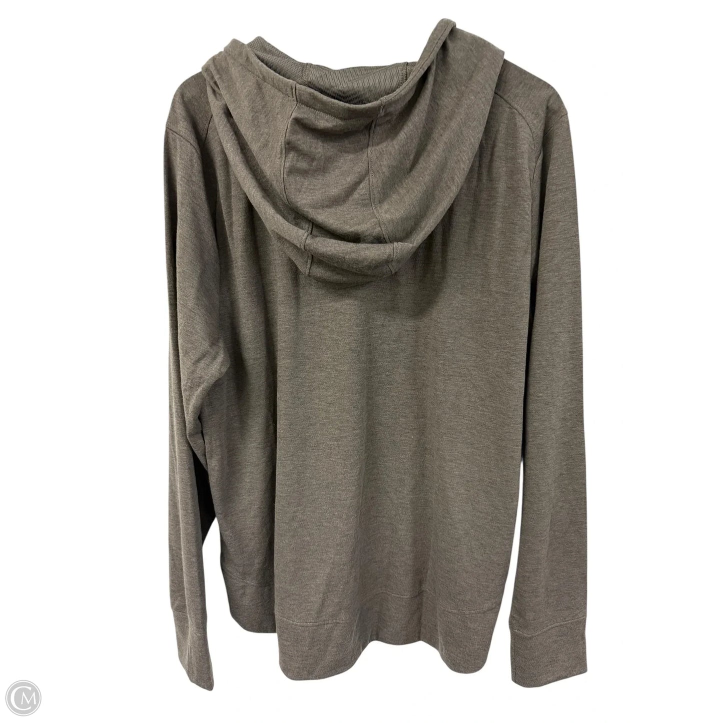 Athletic Top Long Sleeve Hoodie By Under Armour In Brown, Size: Xxl