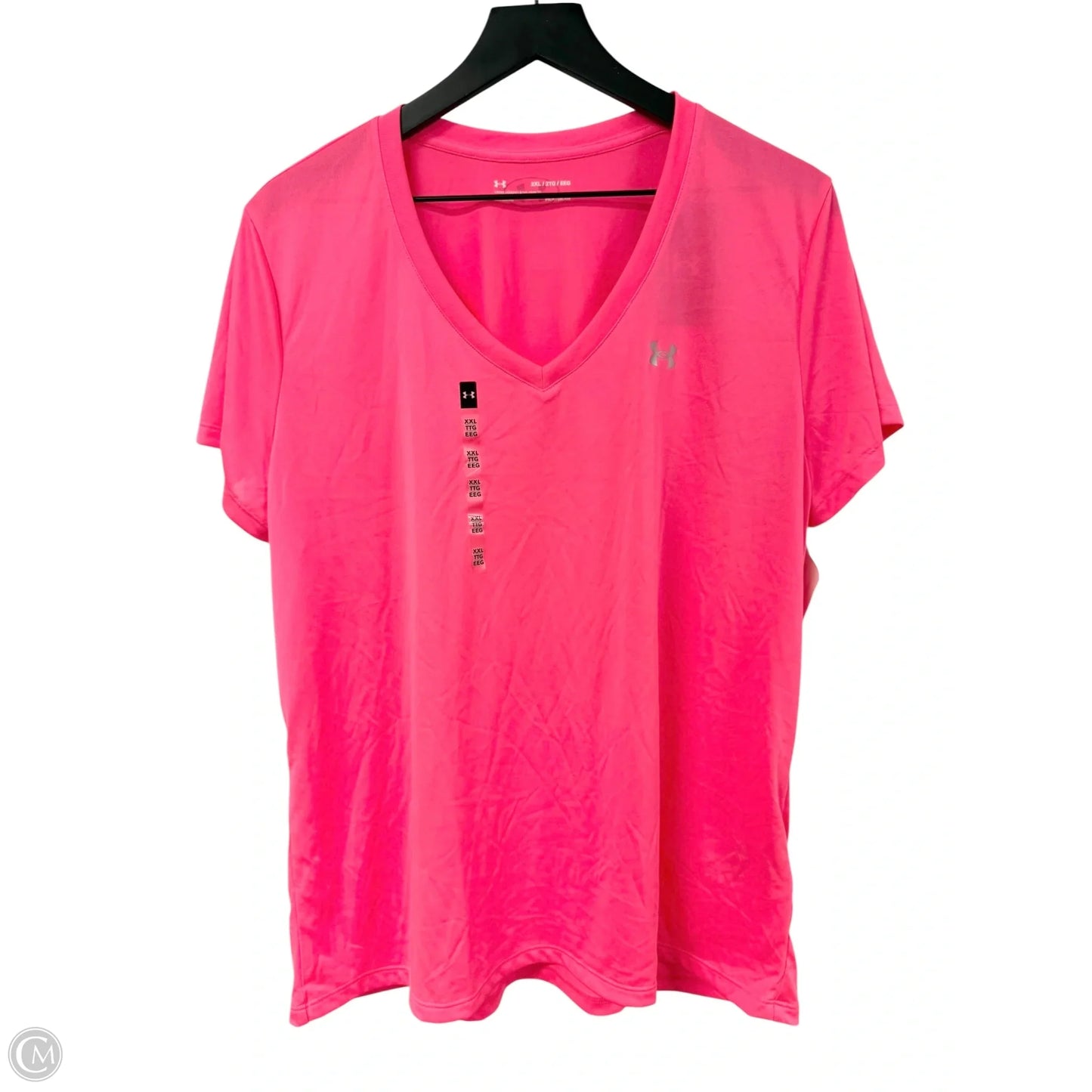 Athletic Top Short Sleeve By Under Armour In Pink, Size: 2x