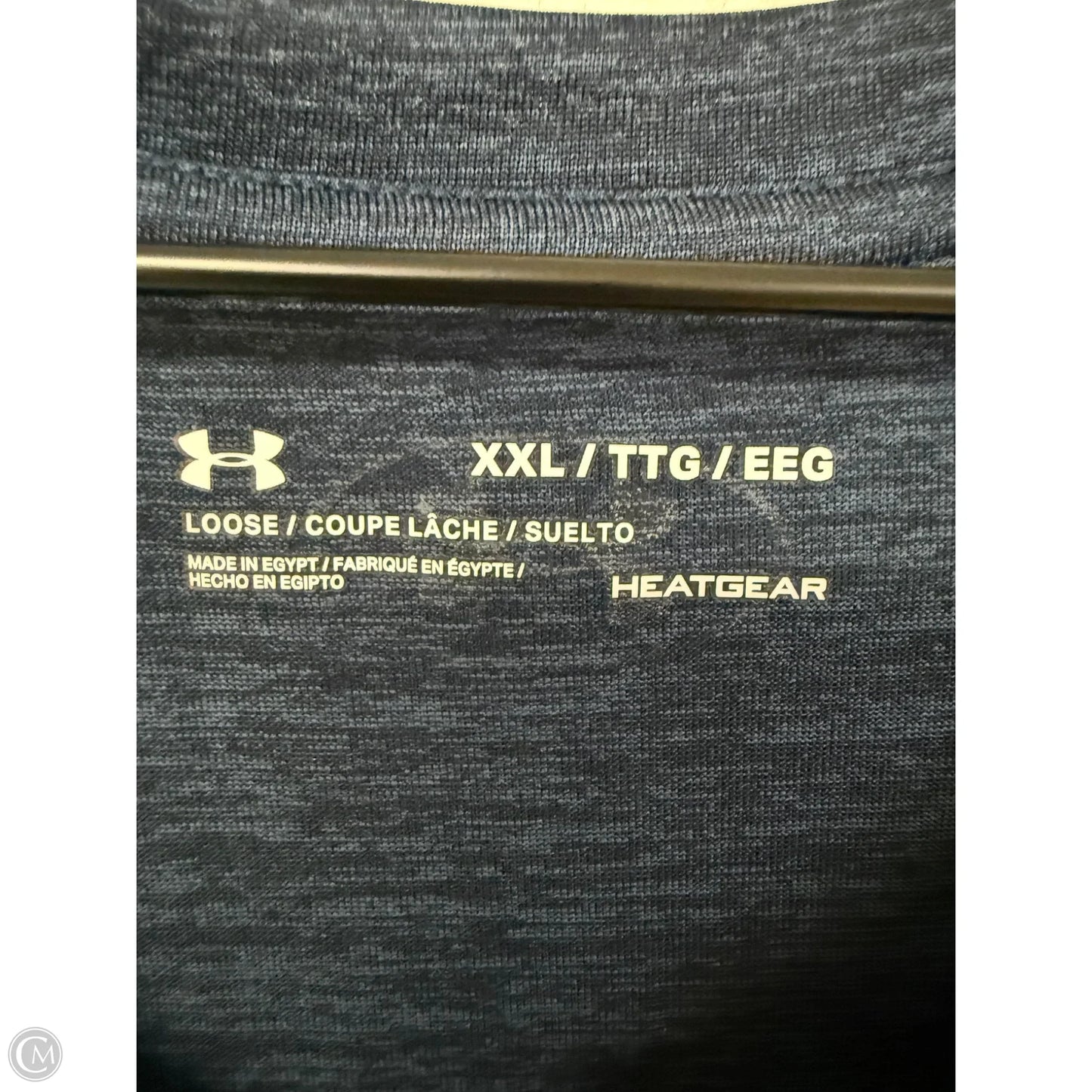 Athletic Top Short Sleeve By Under Armour In Navy, Size: Xxl