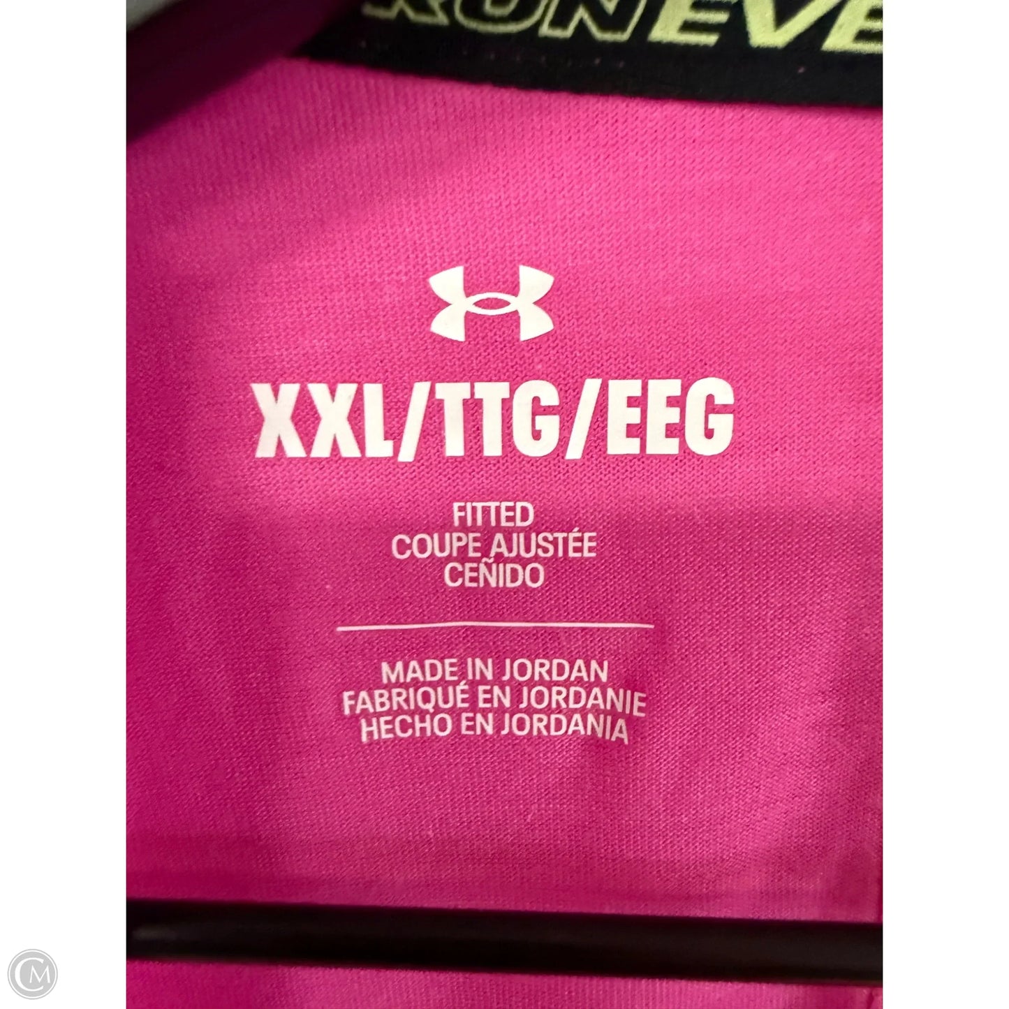 Athletic Top Long Sleeve Crewneck By Under Armour In Pink, Size: Xxl