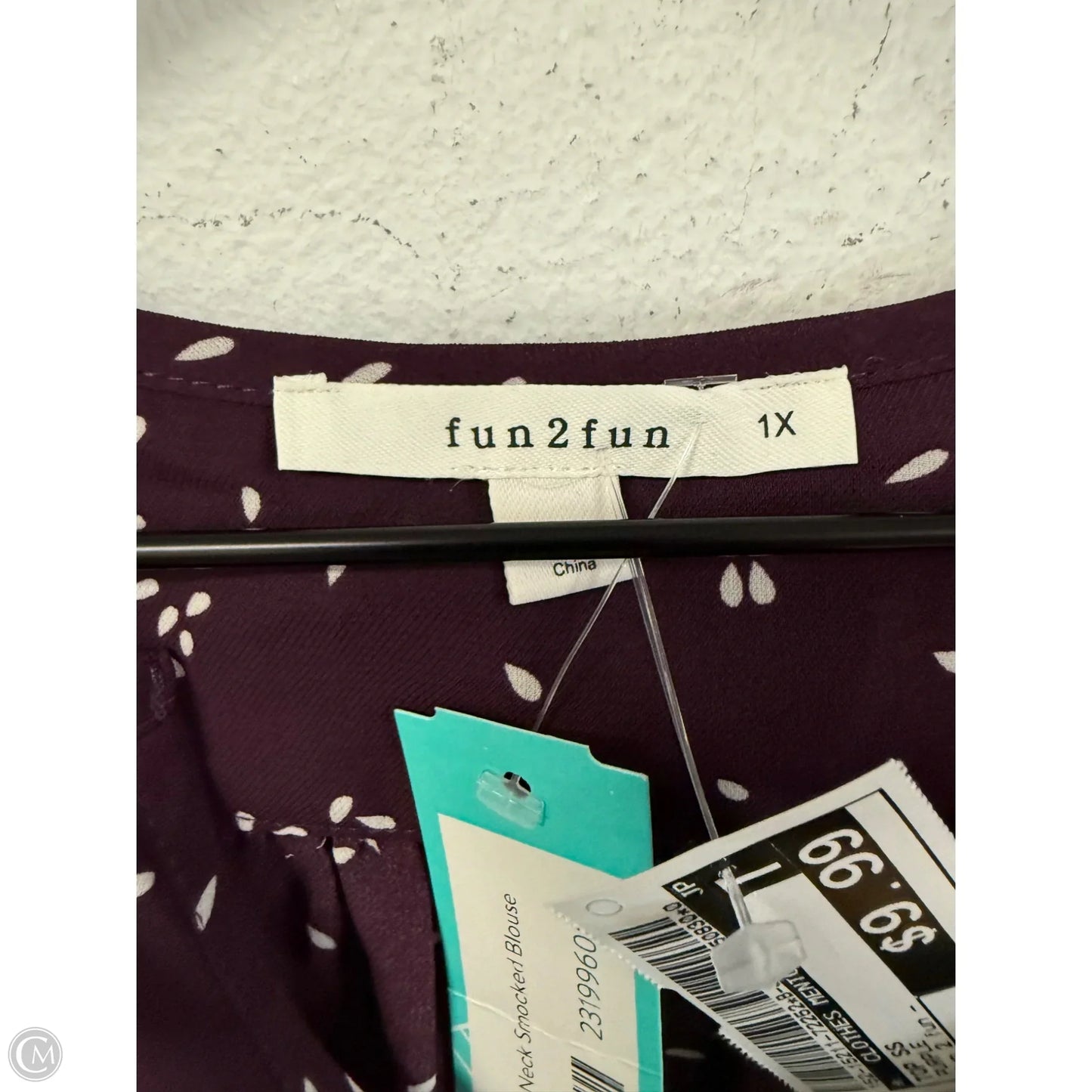 Top Short Sleeve By Clothes Mentor In Purple, Size: 1x