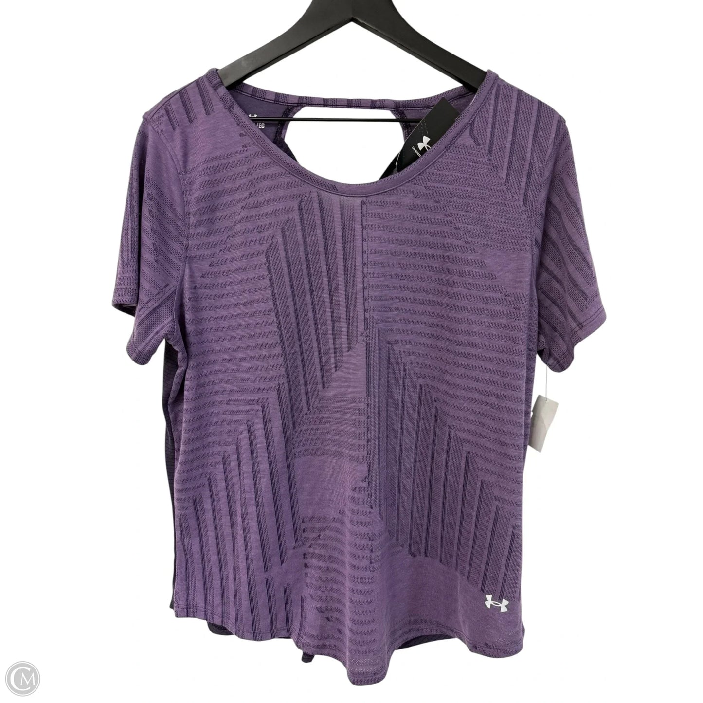 Athletic Top Short Sleeve By Under Armour In Purple, Size: Xl