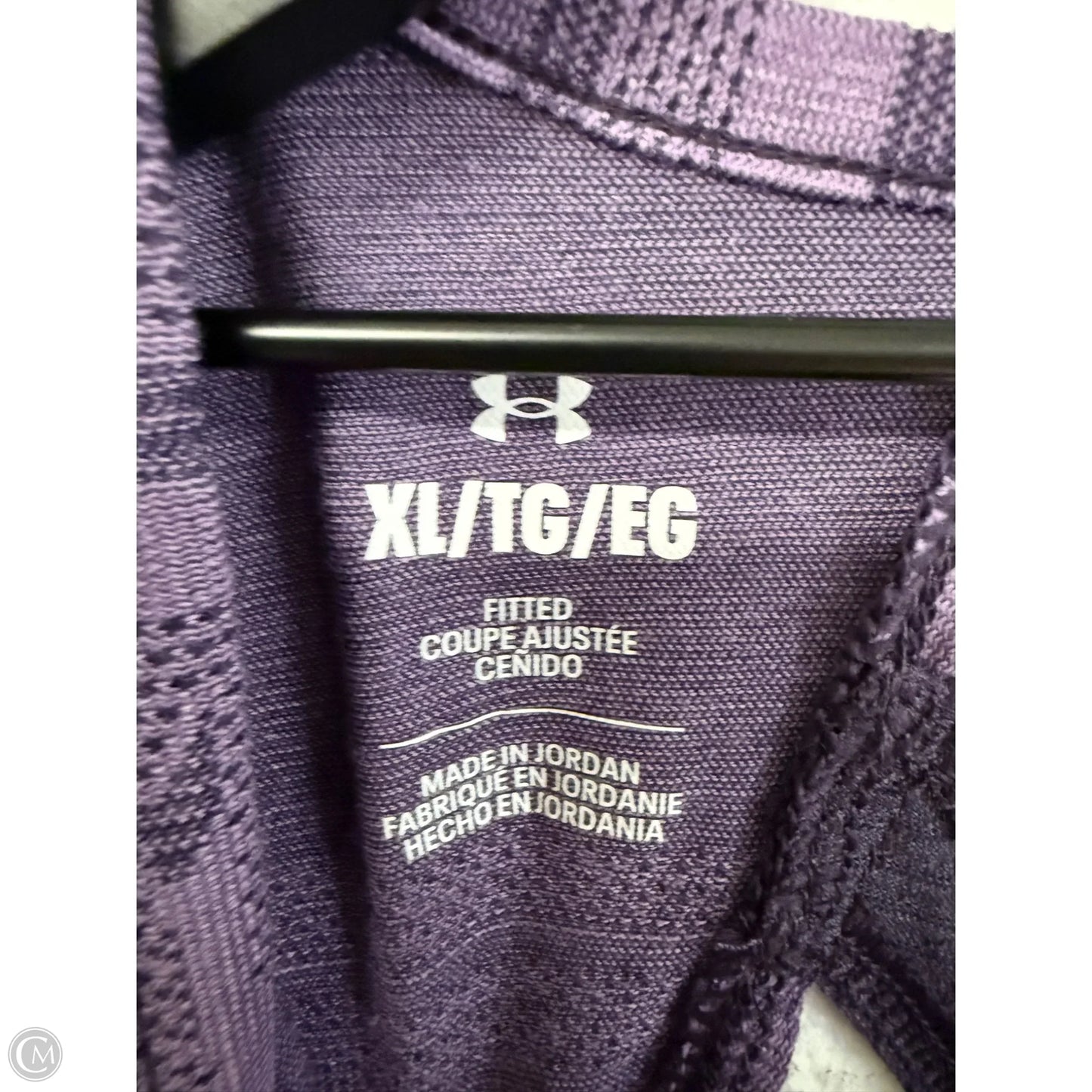 Athletic Top Short Sleeve By Under Armour In Purple, Size: Xl