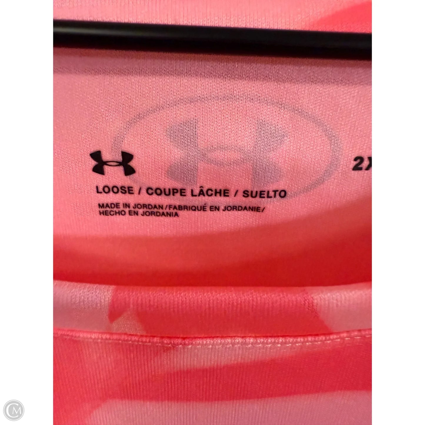 Athletic Top Short Sleeve By Under Armour In Pink, Size: 2x