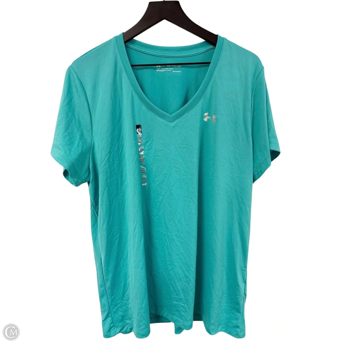 Athletic Top Short Sleeve By Under Armour In Blue, Size: Xxl