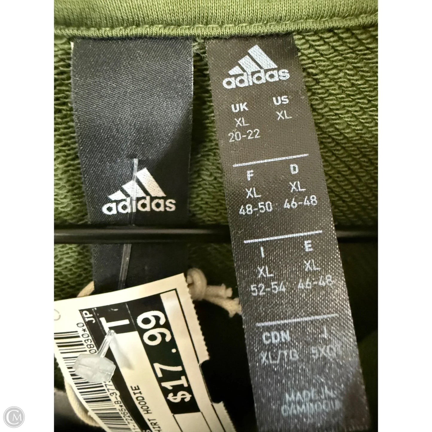 Sweatshirt Hoodie By Adidas In Green, Size: Xl
