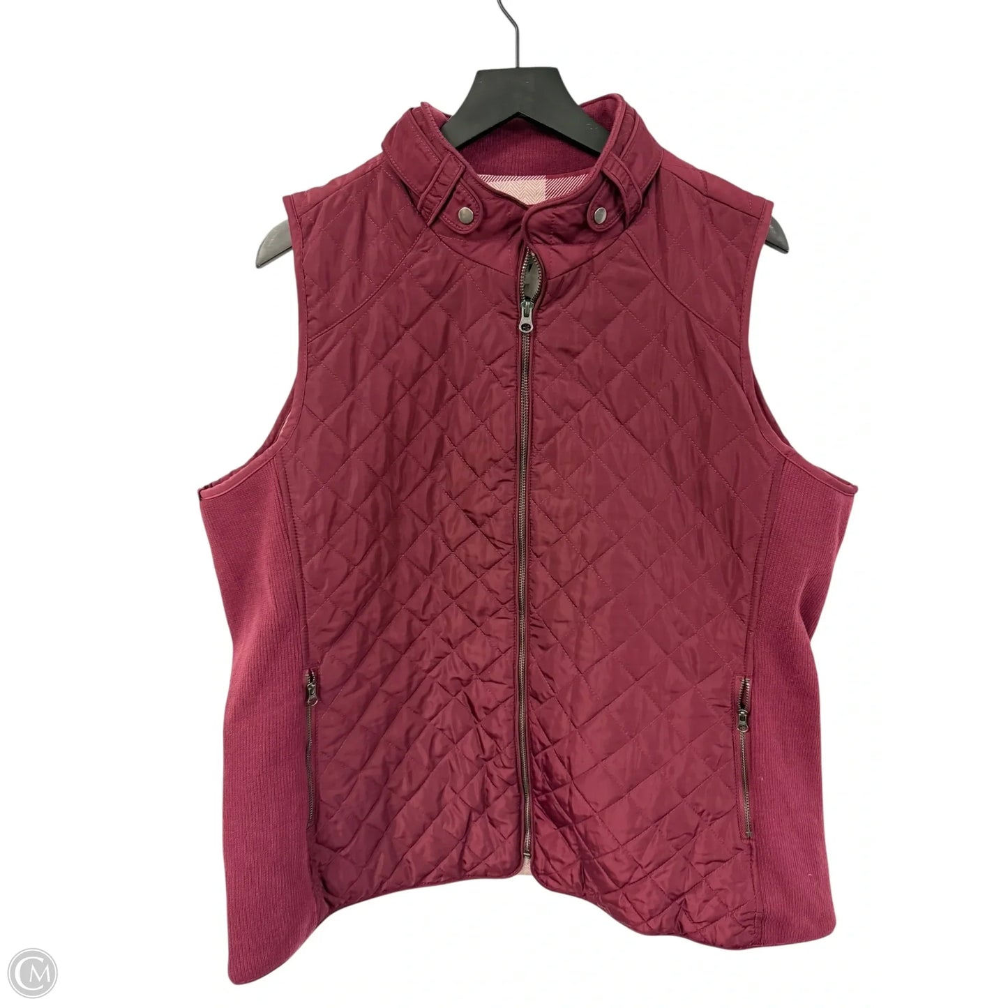 Vest Puffer & Quilted By Market & Spruce In Maroon, Size: Xxl