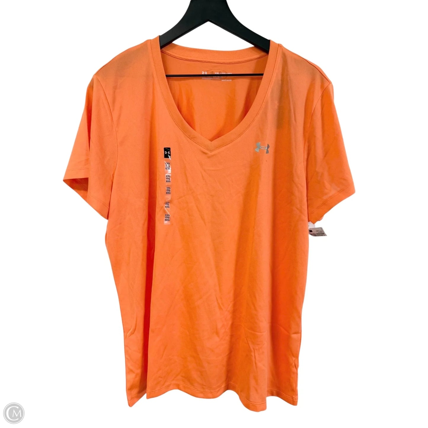 Athletic Top Short Sleeve By Under Armour In Orange, Size: Xxl