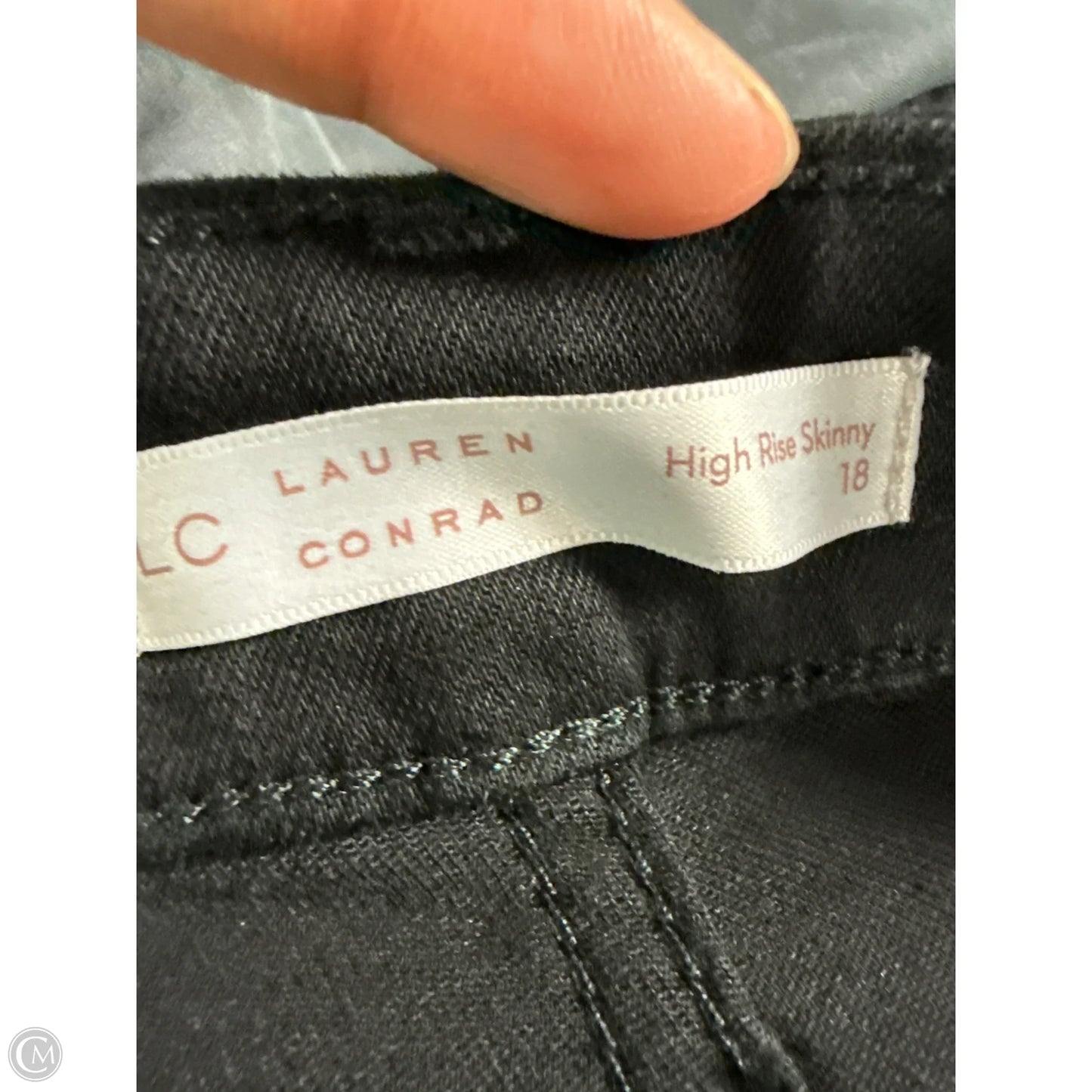 Jeans Skinny By Lc Lauren Conrad In Black Denim, Size: 18