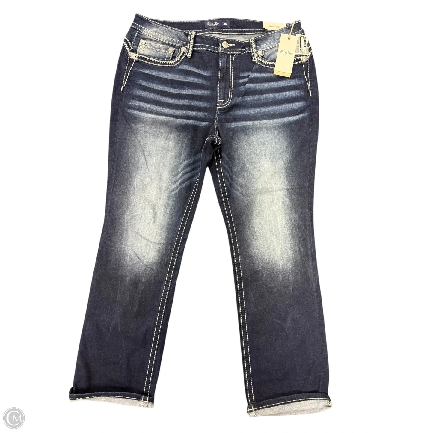 Jeans Straight By Miss Me In Blue Denim, Size: 20