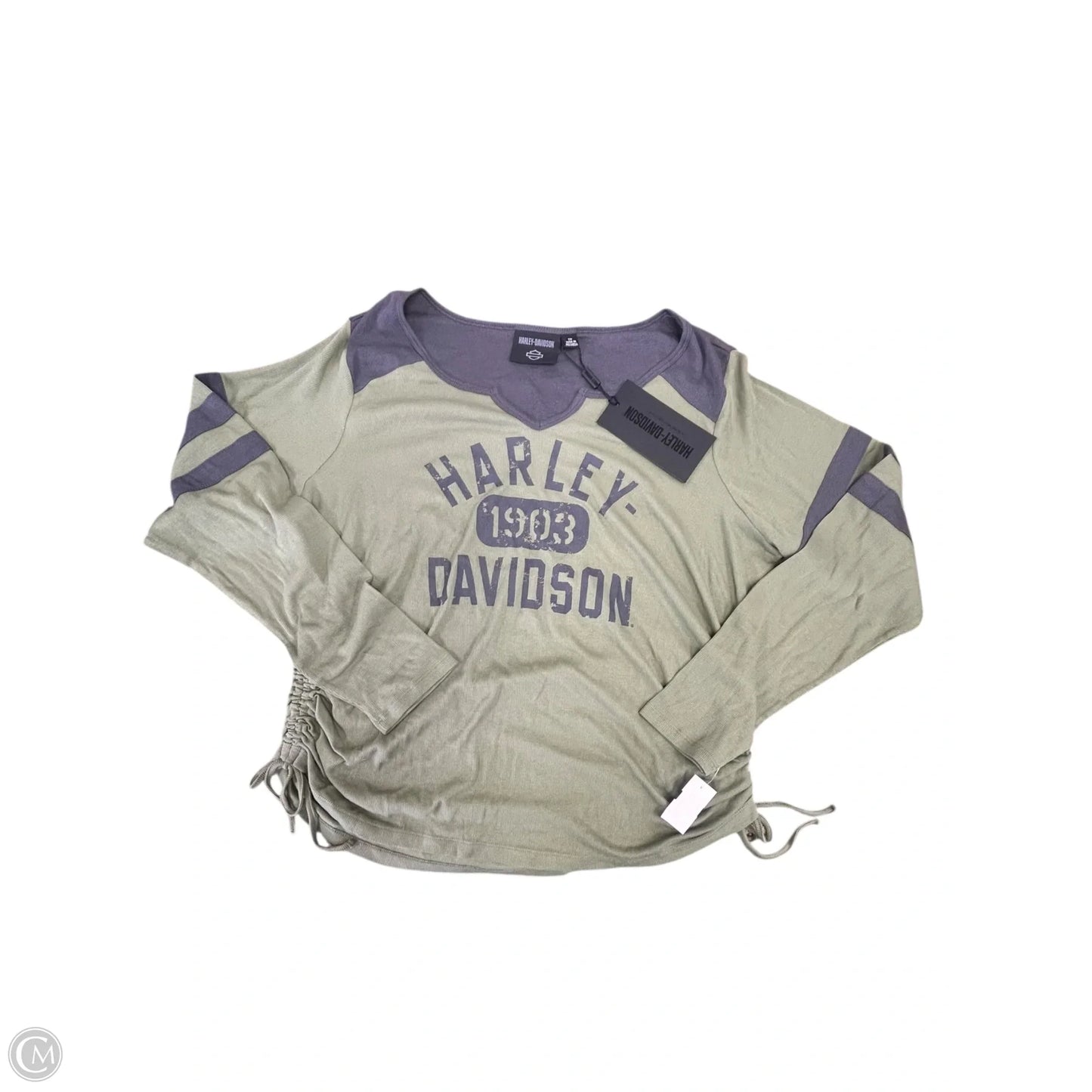 Top Long Sleeve By Harley Davidson In Green, Size: 2x