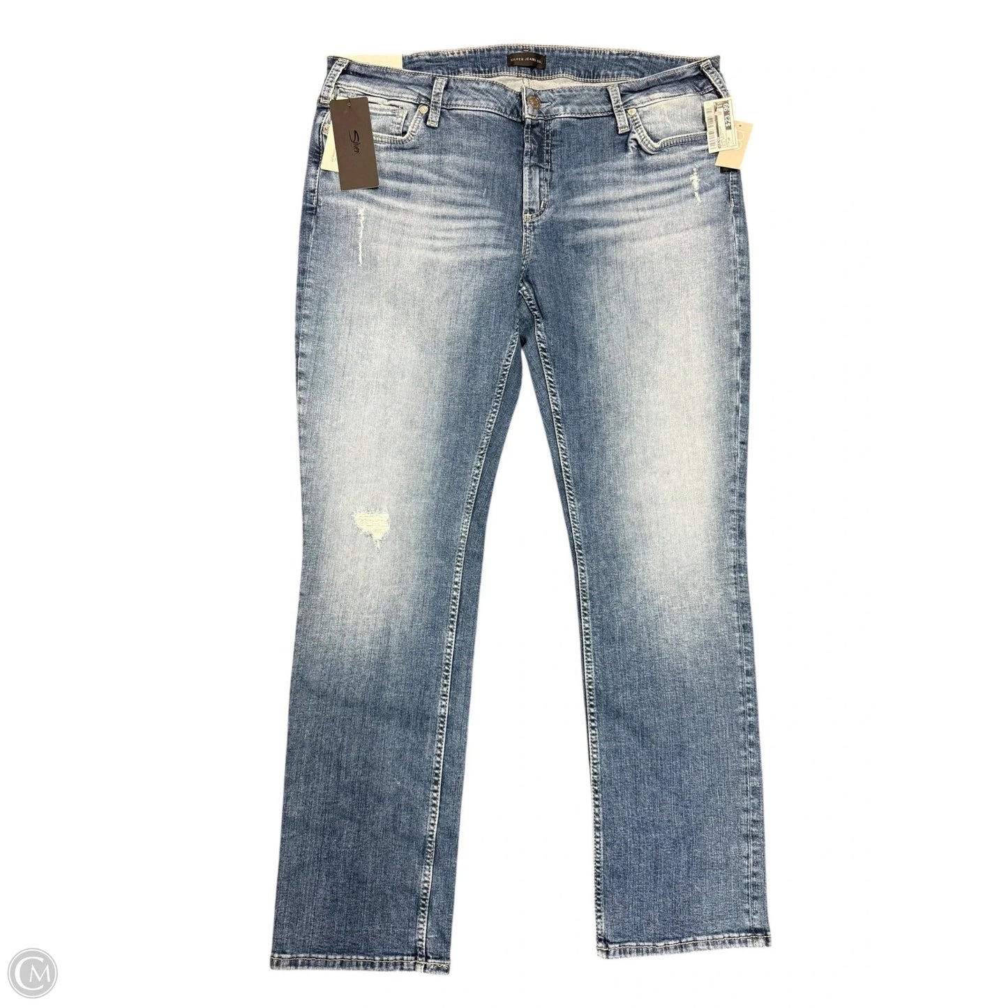 Jeans Straight By Silver In Blue Denim, Size: 20