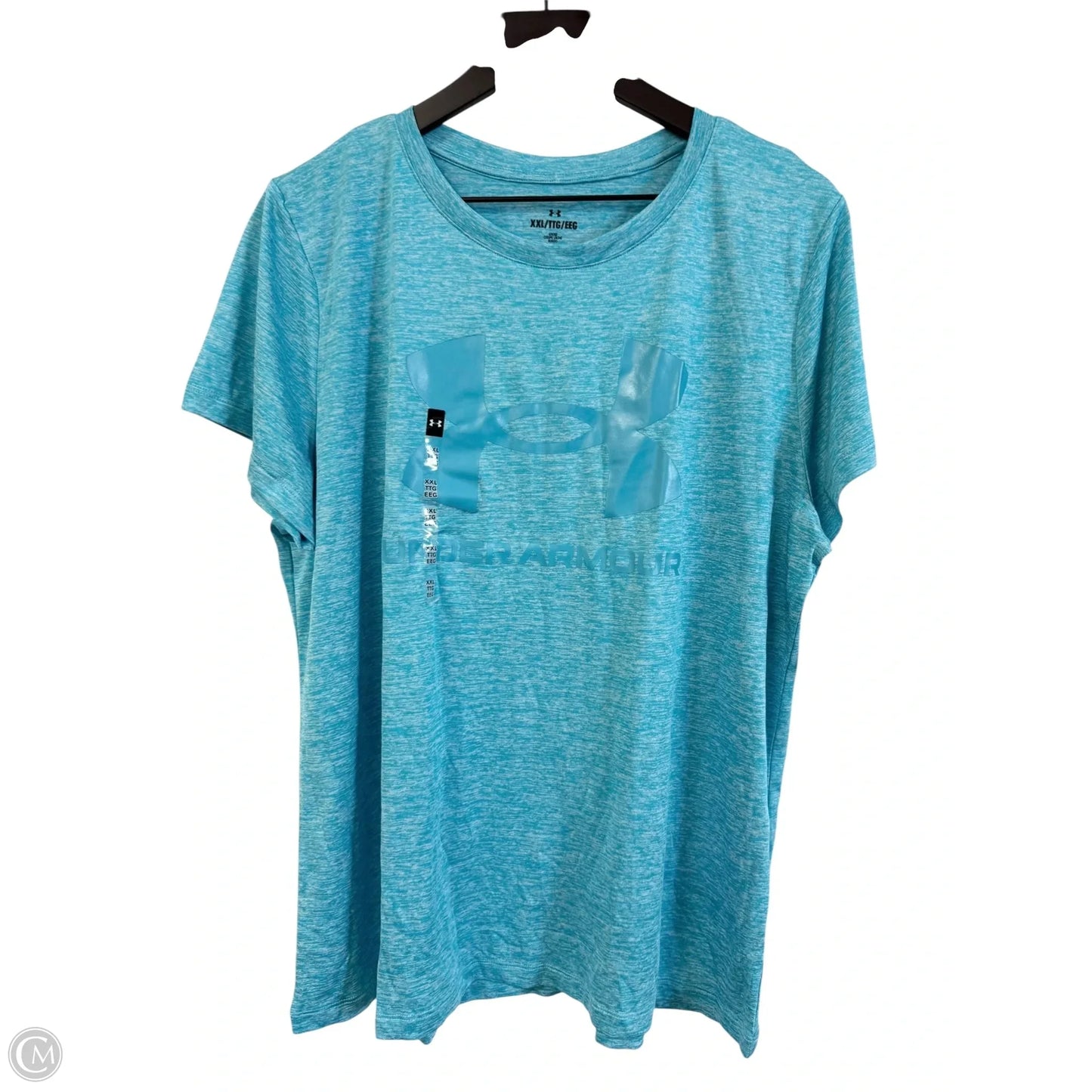 Athletic Top Short Sleeve By Under Armour In Blue, Size: Xxl
