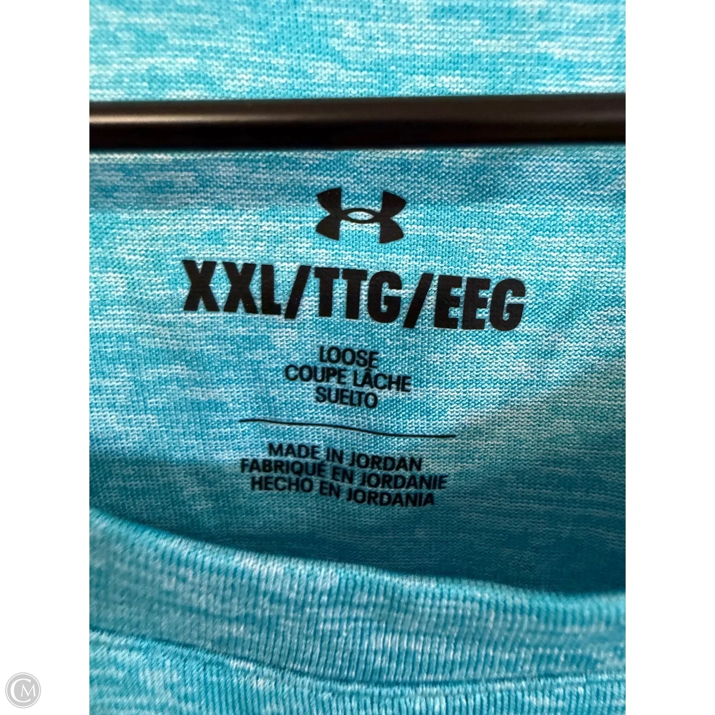 Athletic Top Short Sleeve By Under Armour In Blue, Size: Xxl