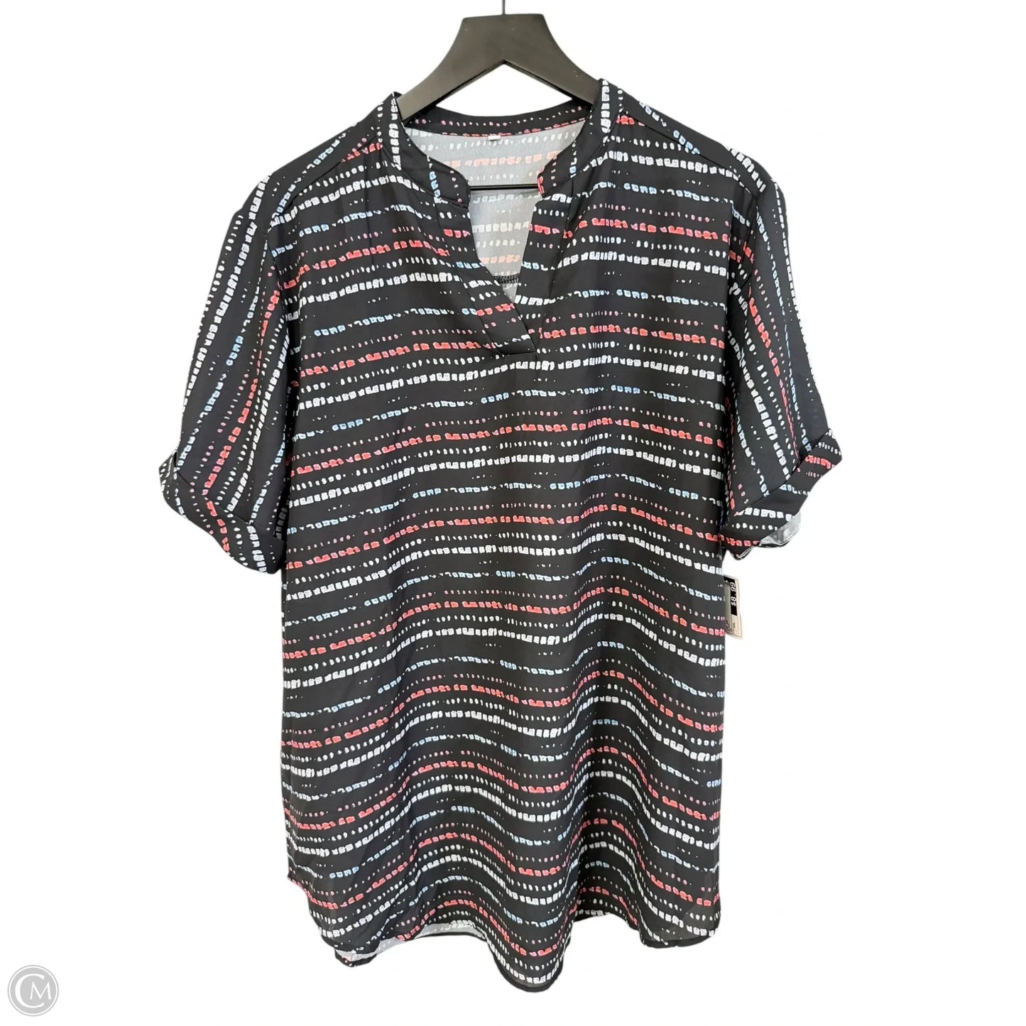 Top Short Sleeve By Cme In Black, Size: Xxl