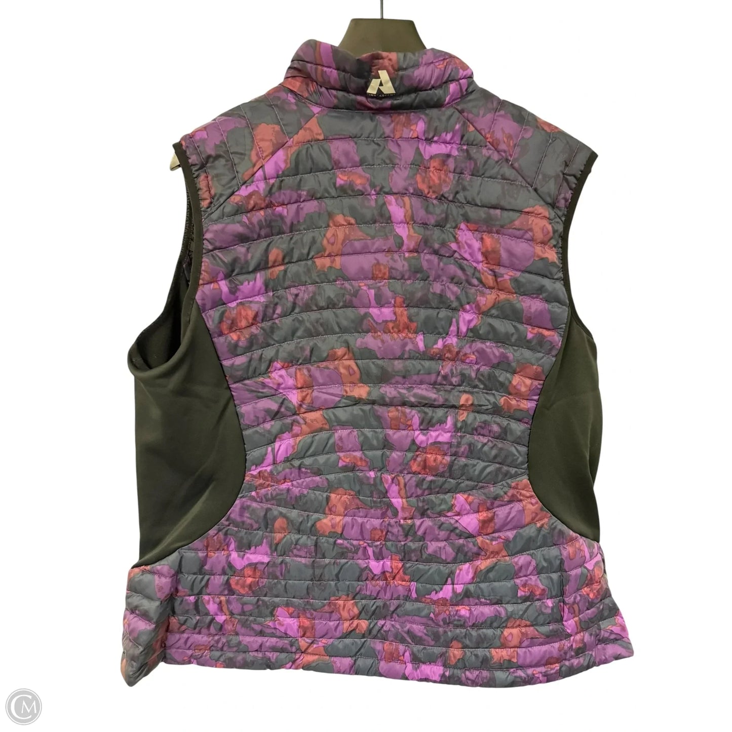 Vest Puffer & Quilted By Eddie Bauer In Black & Purple, Size: 2x