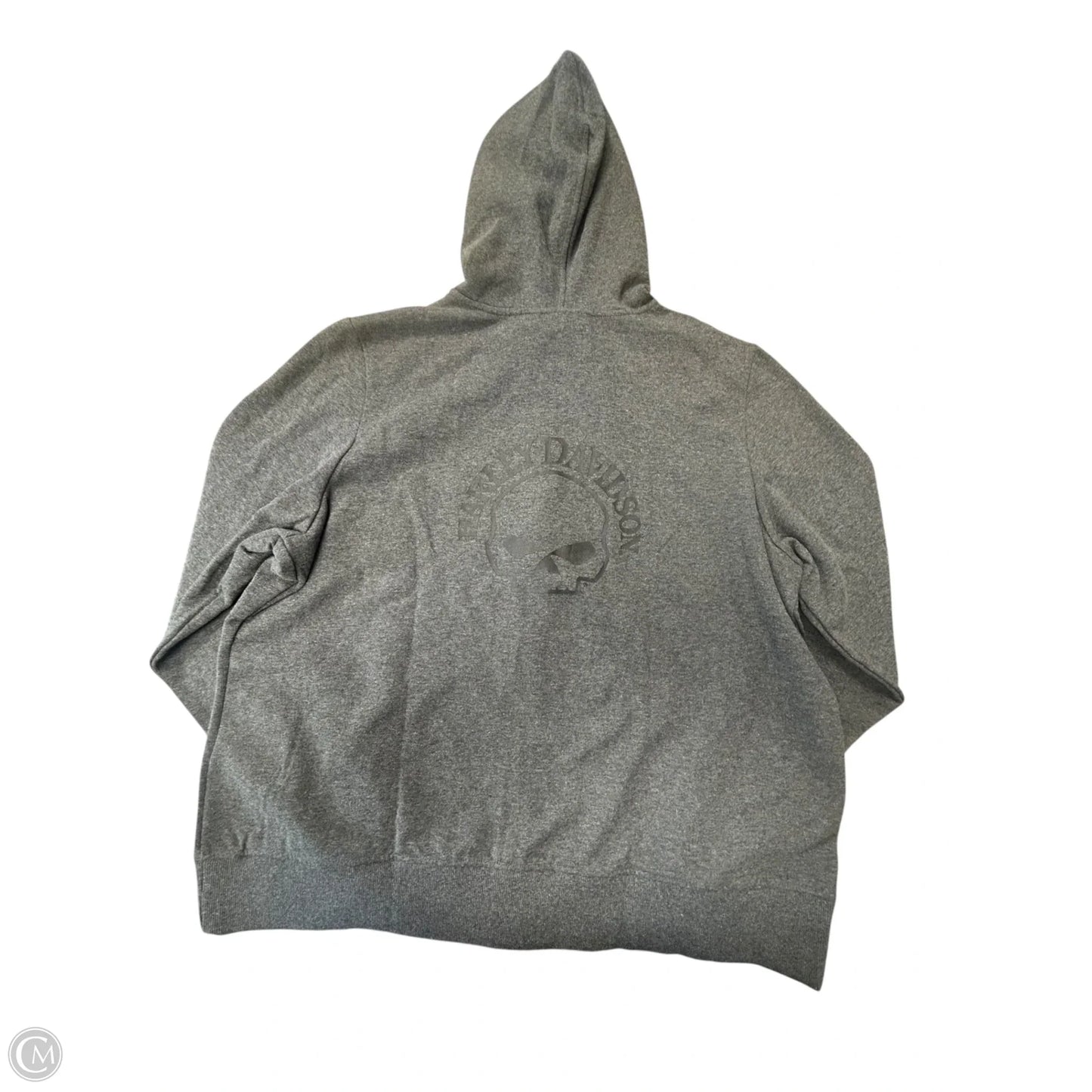 Sweatshirt Hoodie By Harley Davidson In Grey, Size: 2x