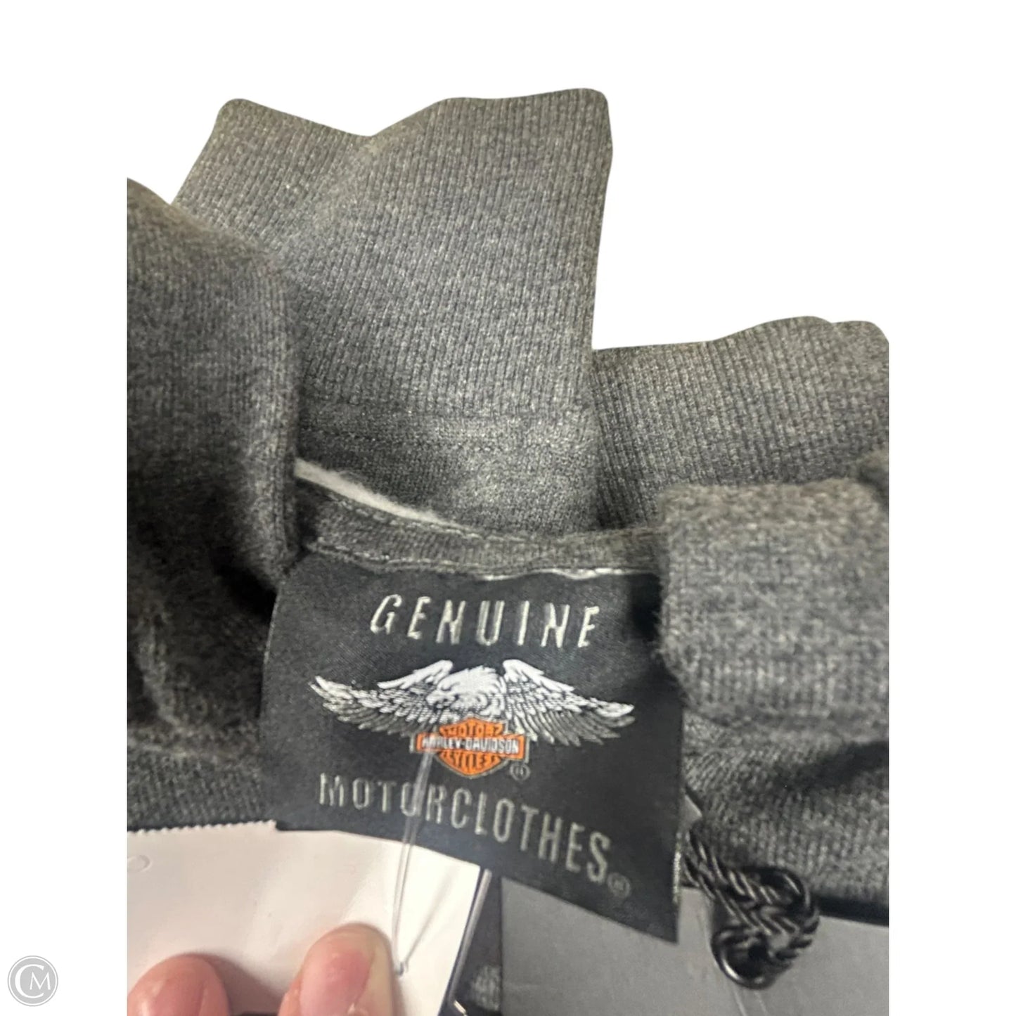Sweatshirt Hoodie By Harley Davidson In Grey, Size: 2x