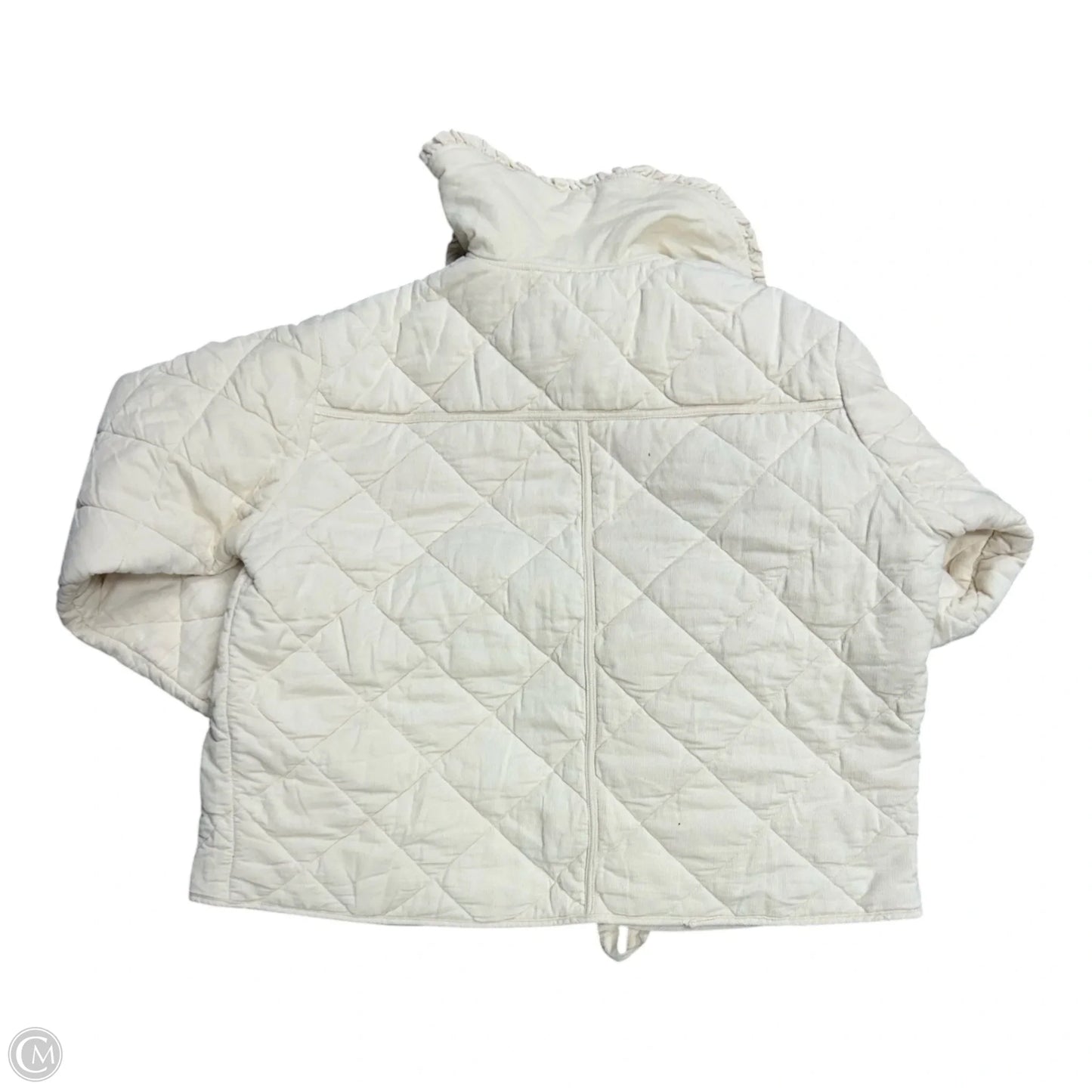 Jacket Puffer & Quilted By In Loom In Cream, Size: L