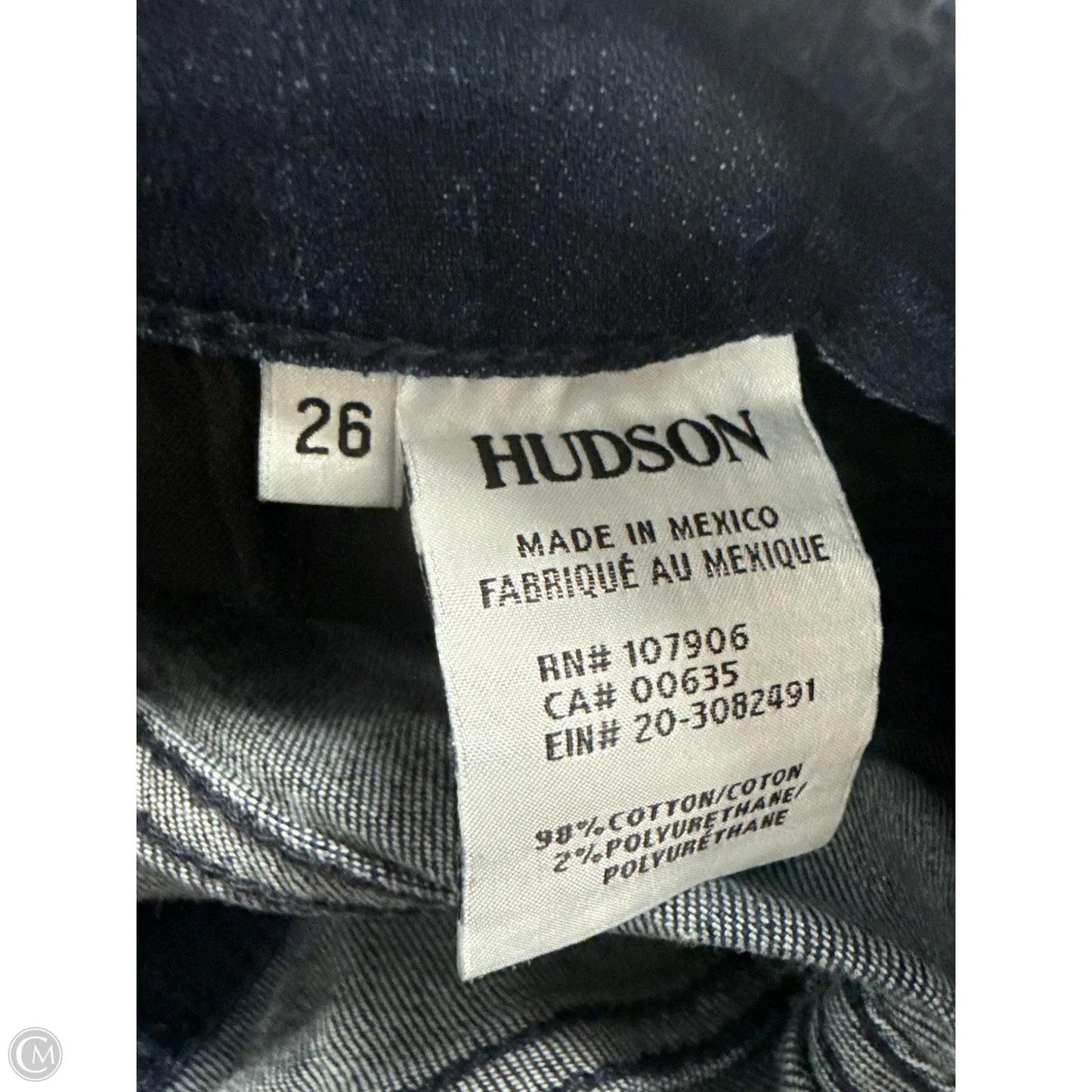 Jeans Skinny By Hudson In Blue Denim, Size: 2