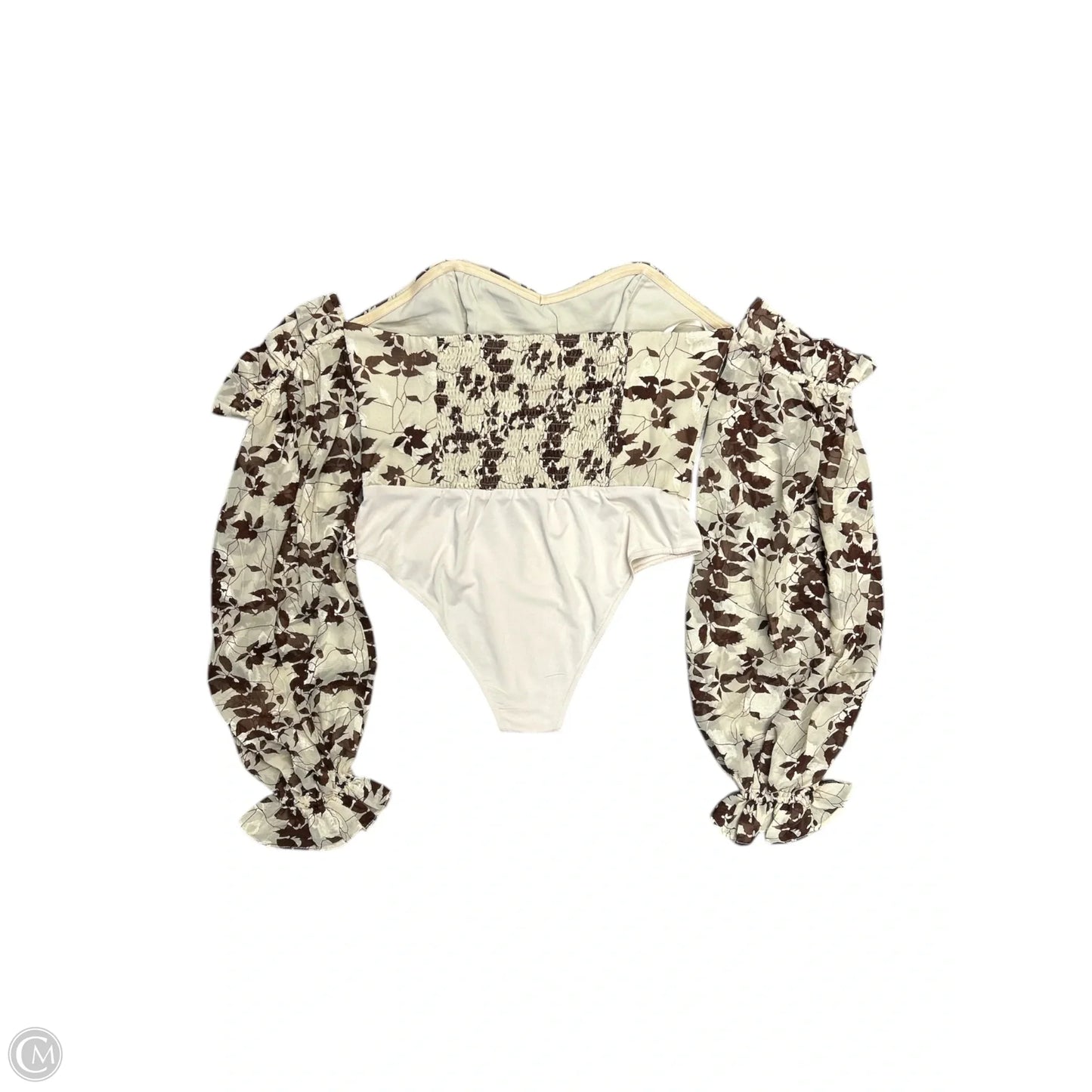 Bodysuit By Cmc In Brown & Cream, Size: L