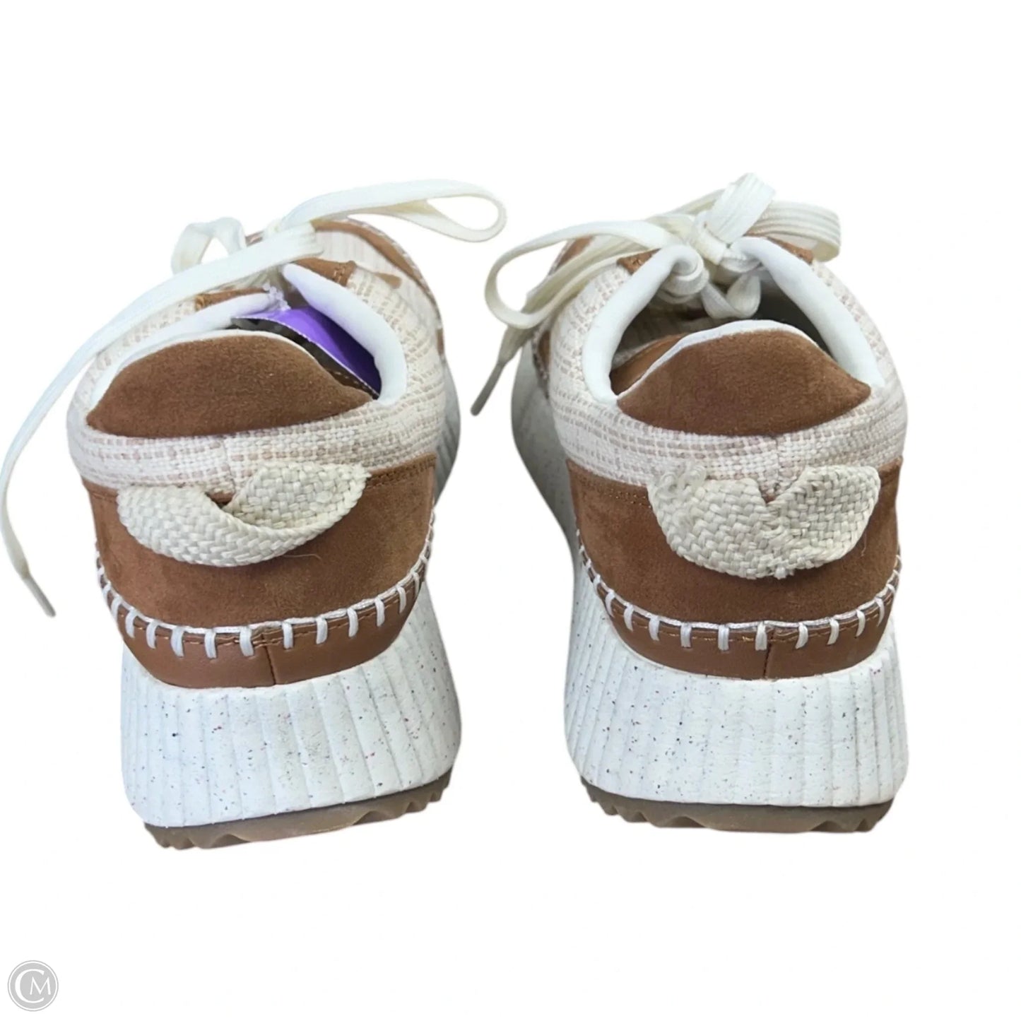 Shoes Sneakers Platform By Universal Thread In Brown & Cream, Size: 8.5