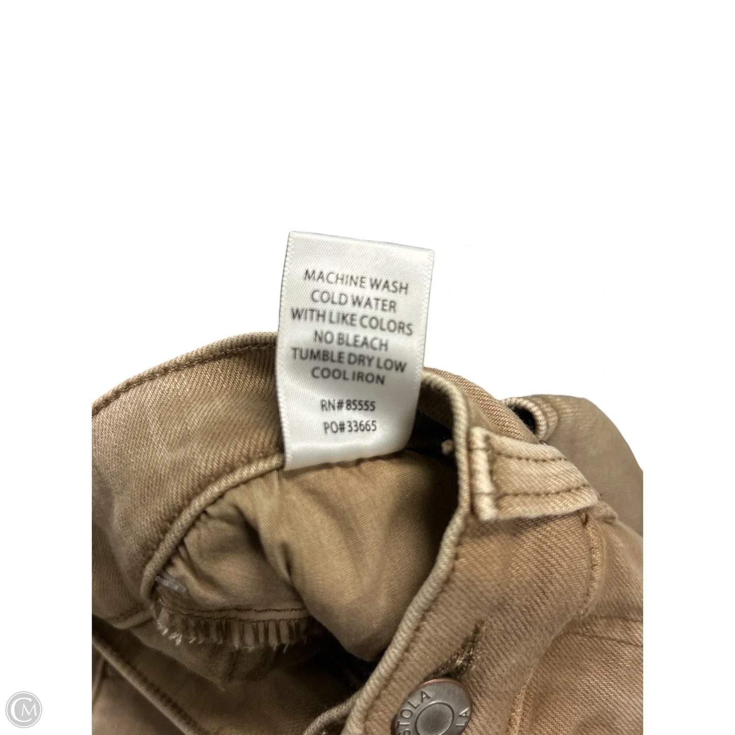 Jeans Straight By Pistola In Brown Denim, Size: 2