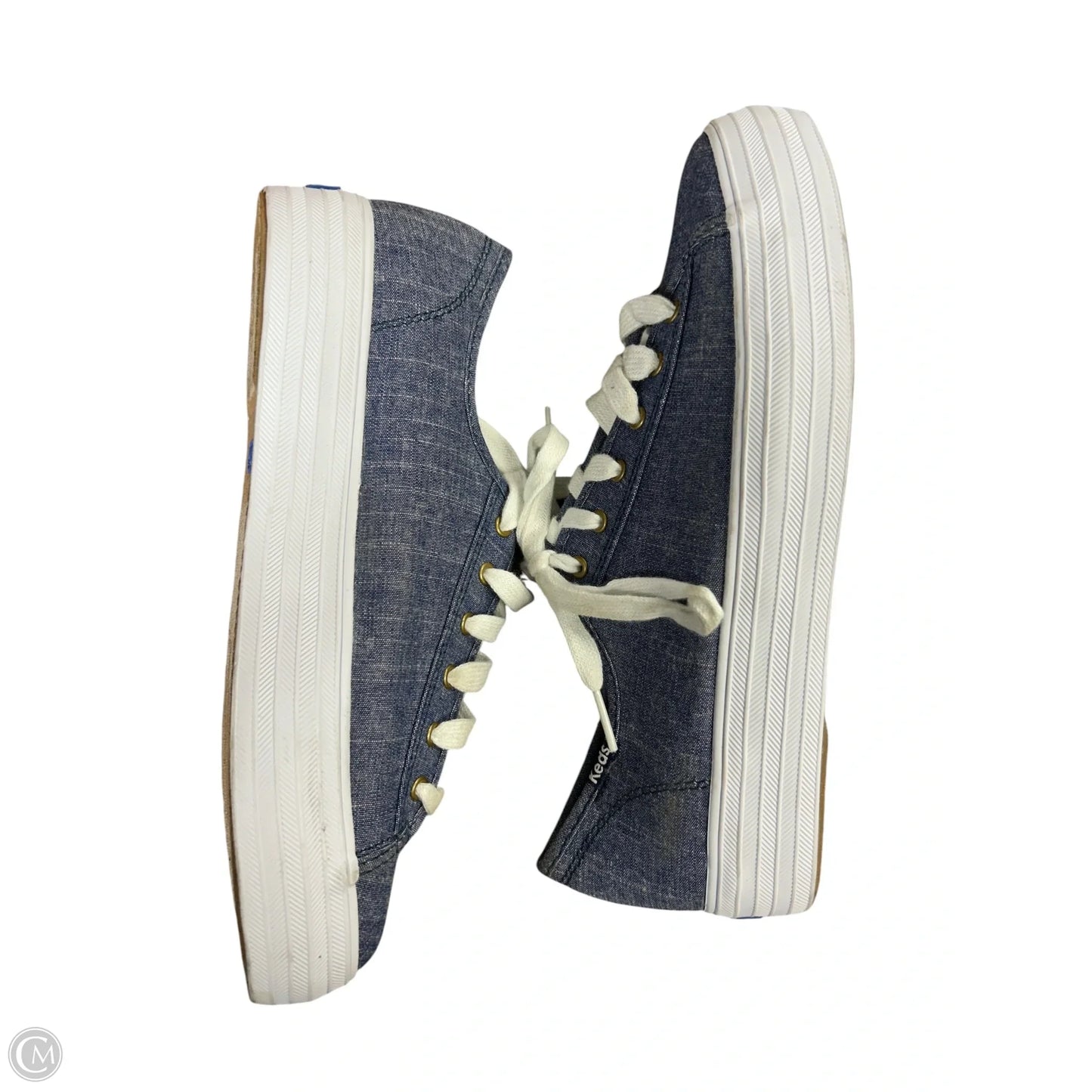 Shoes Sneakers Platform By Keds In Blue Denim, Size: 8