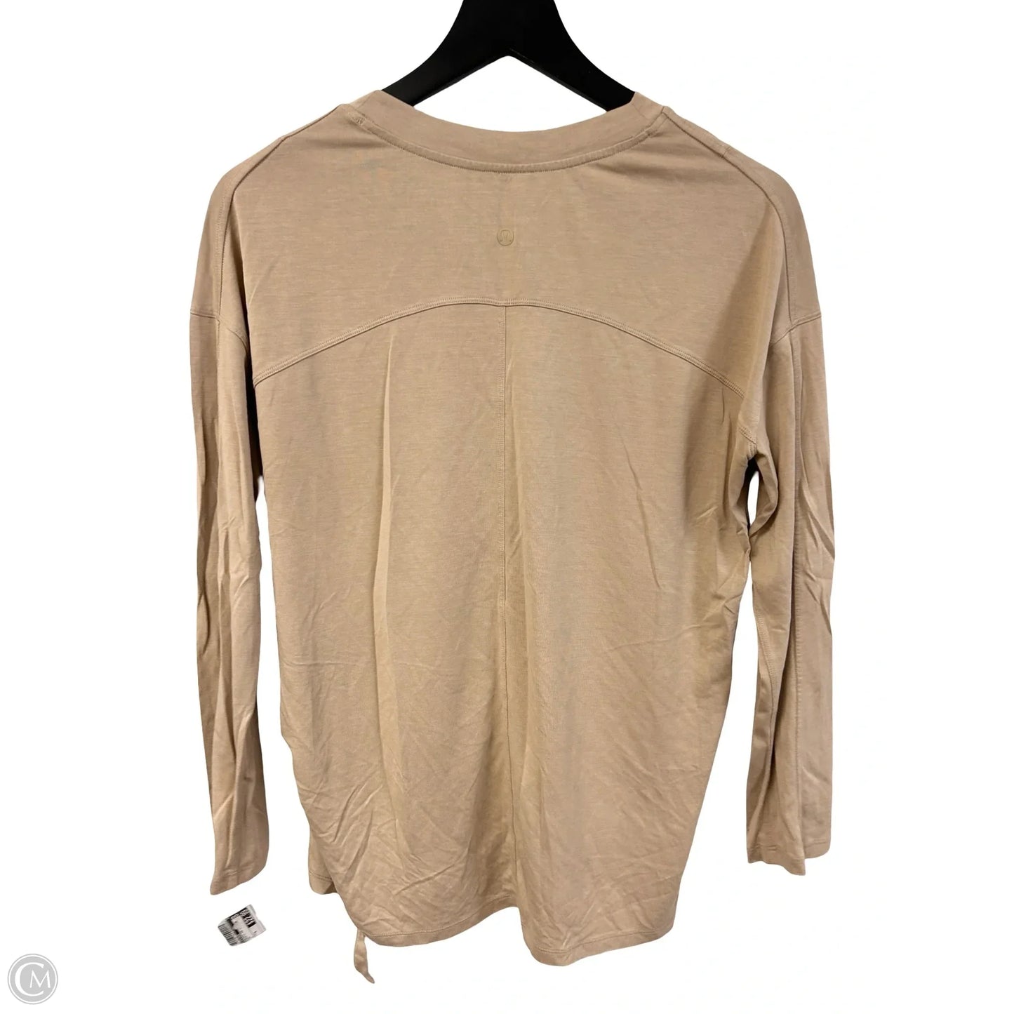 Athletic Top Long Sleeve Collar By Lululemon In Tan, Size: 6