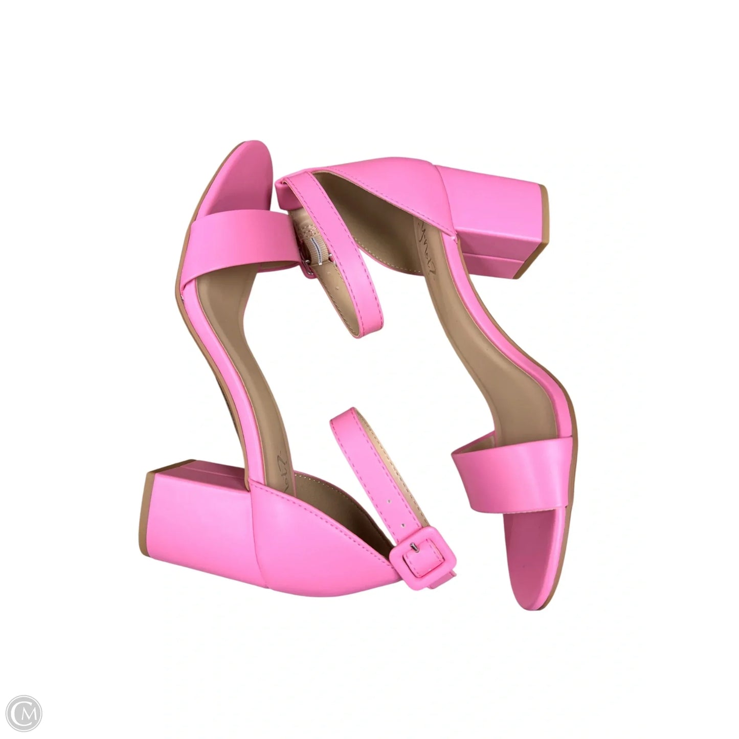Sandals Heels Kitten By Clothes Mentor In Pink, Size: 8.5
