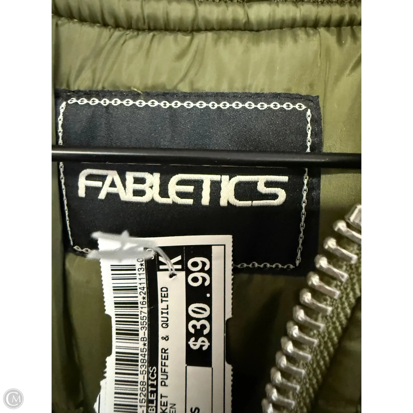 Jacket Puffer & Quilted By Fabletics In Green, Size: S