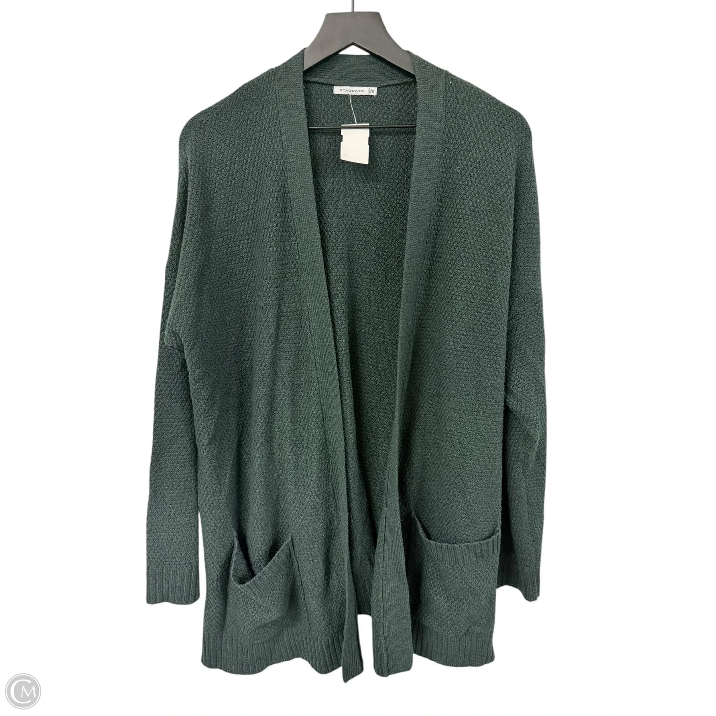 Sweater Cardigan By Staccato In Green, Size: Xl