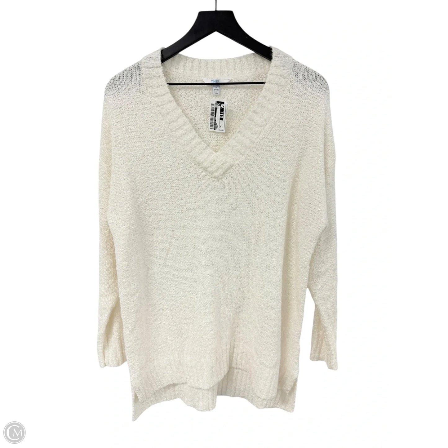Sweater By Time And Tru In Ivory, Size: M