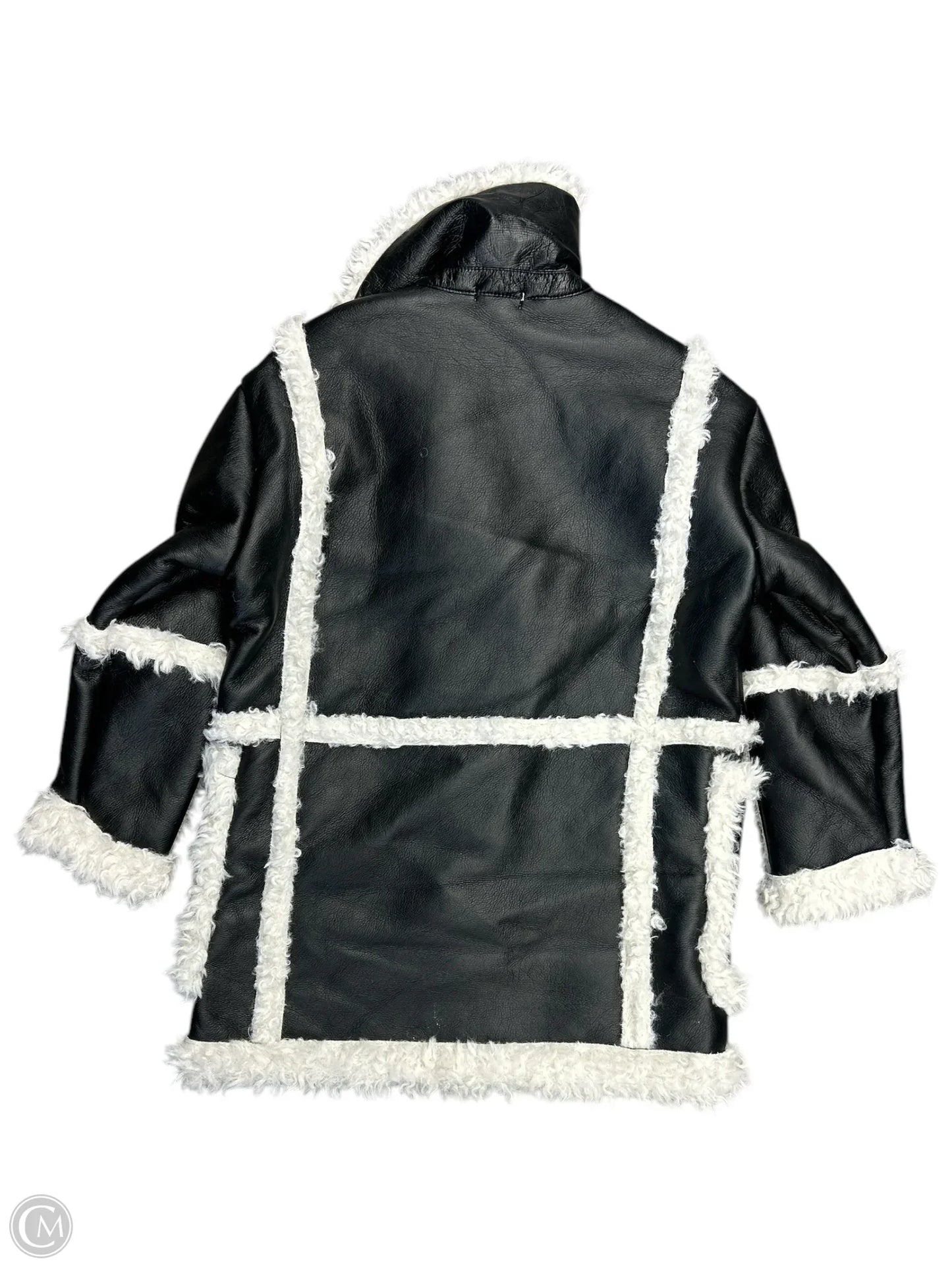 Coat Faux Fur & Sherpa By Top Shop Size: 8