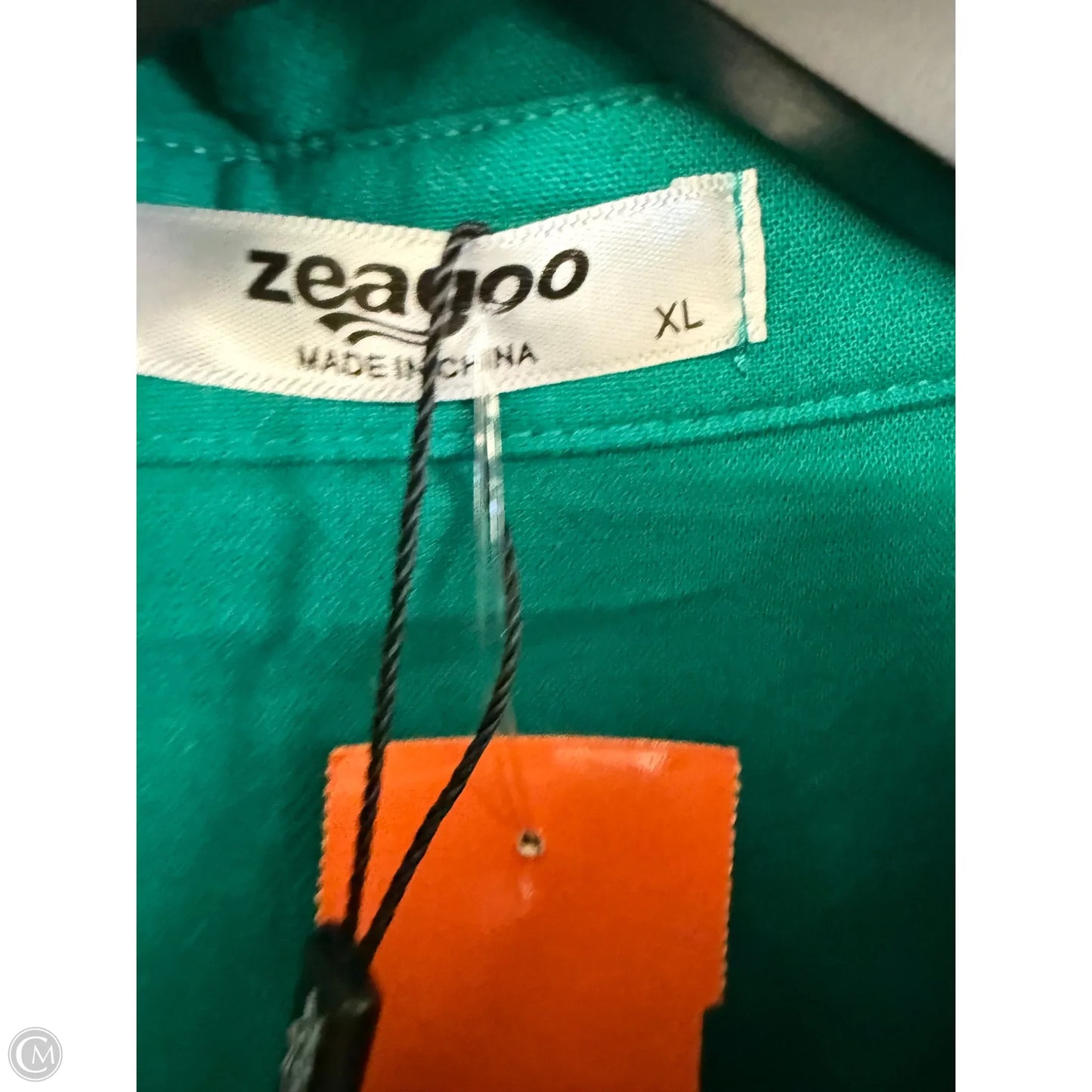Blouse 3/4 Sleeve By Cmf In Green, Size: Xl