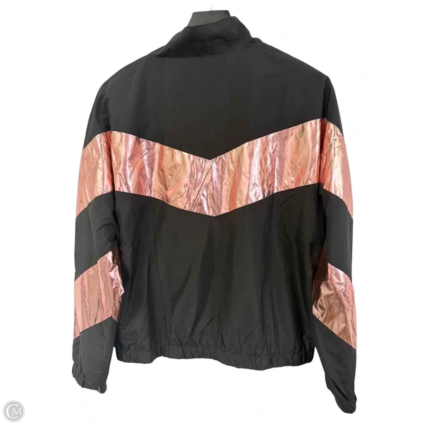 Athletic Jacket By Zyia In Black & Pink, Size: M
