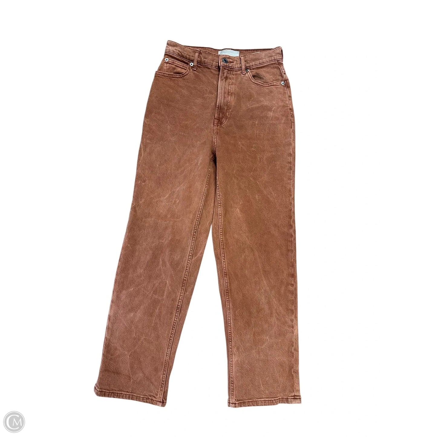 Jeans Straight By Everlane In Orange Denim, Size: 2