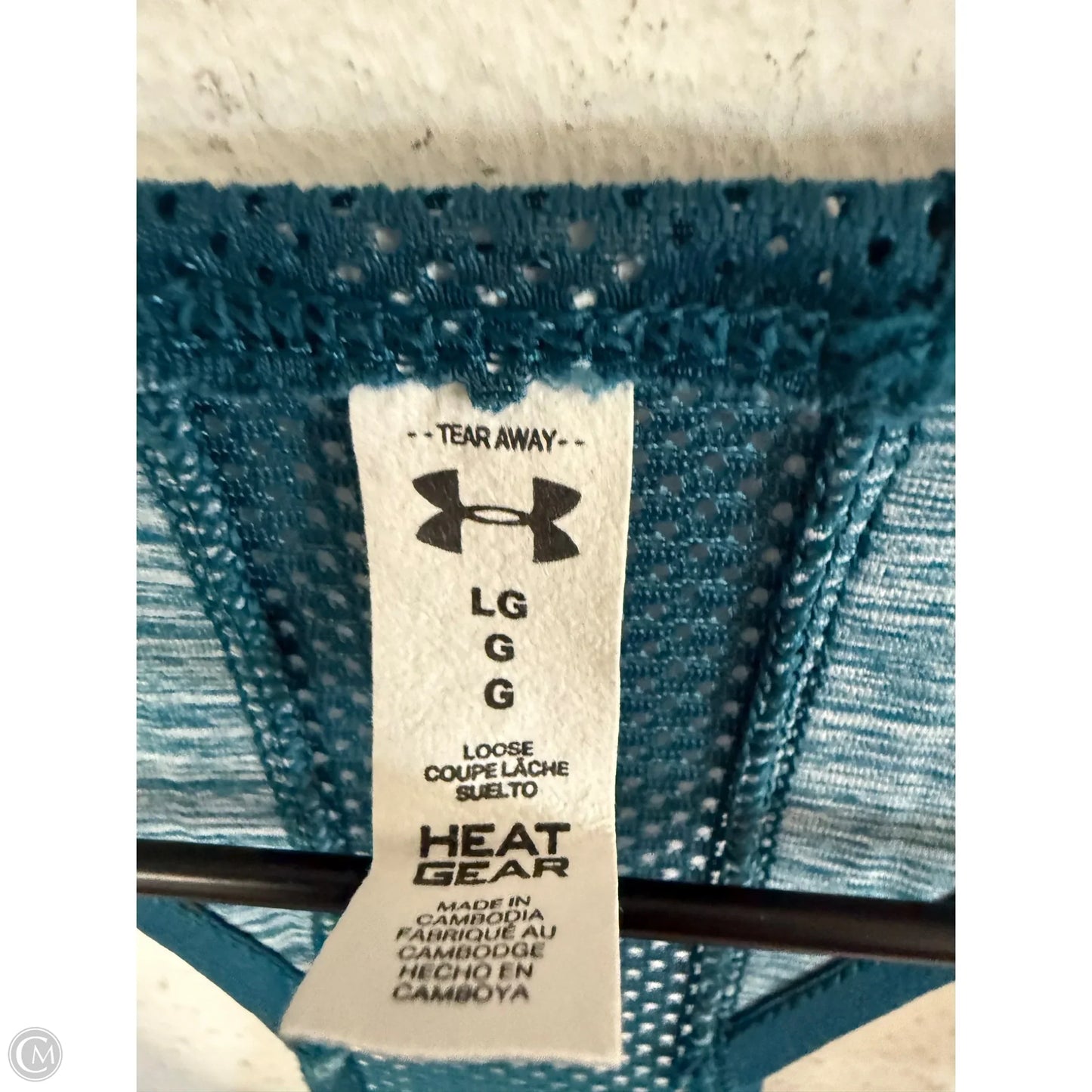 Athletic Tank Top By Under Armour In Teal, Size: L