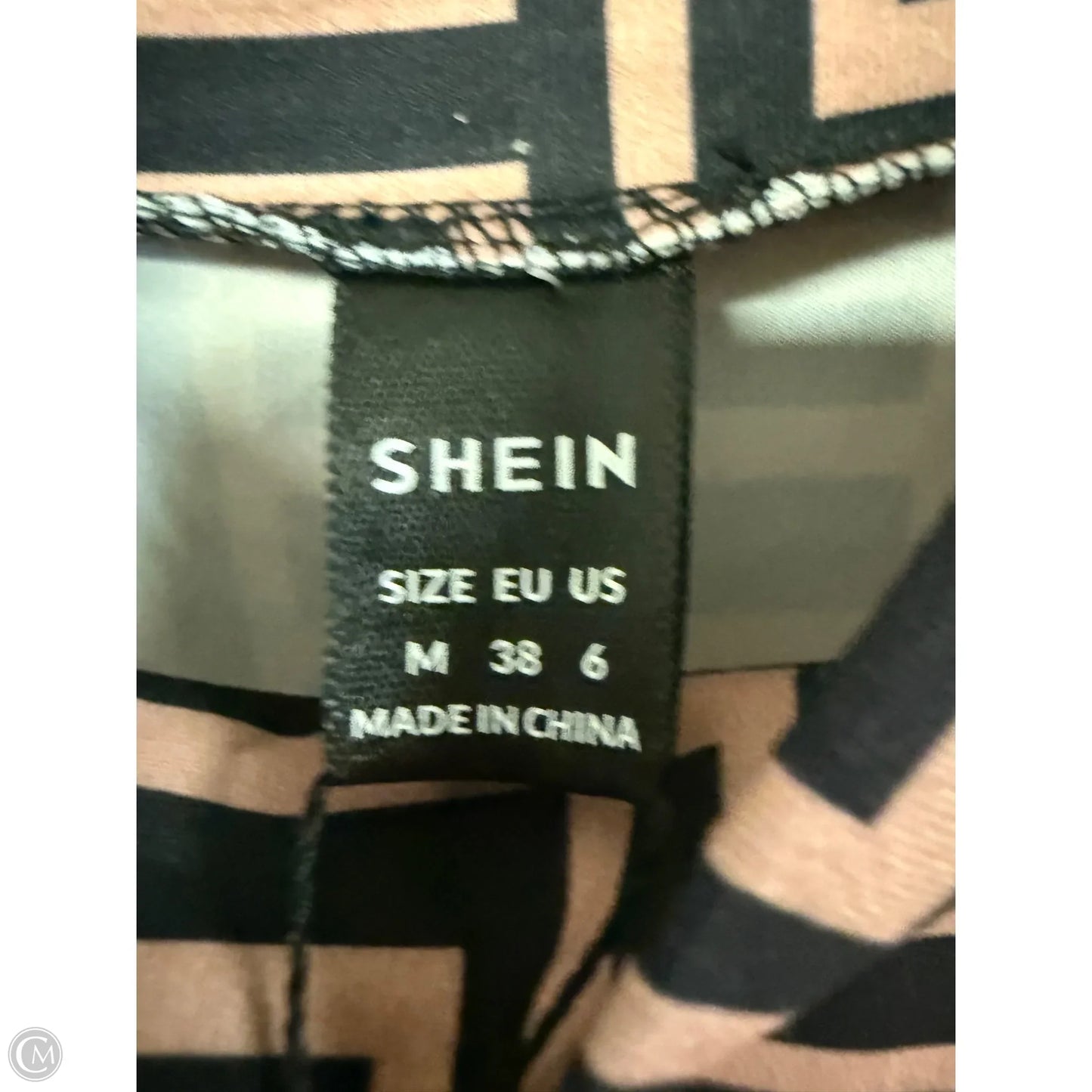 Top Long Sleeve Basic By Shein In Black & Brown, Size: M