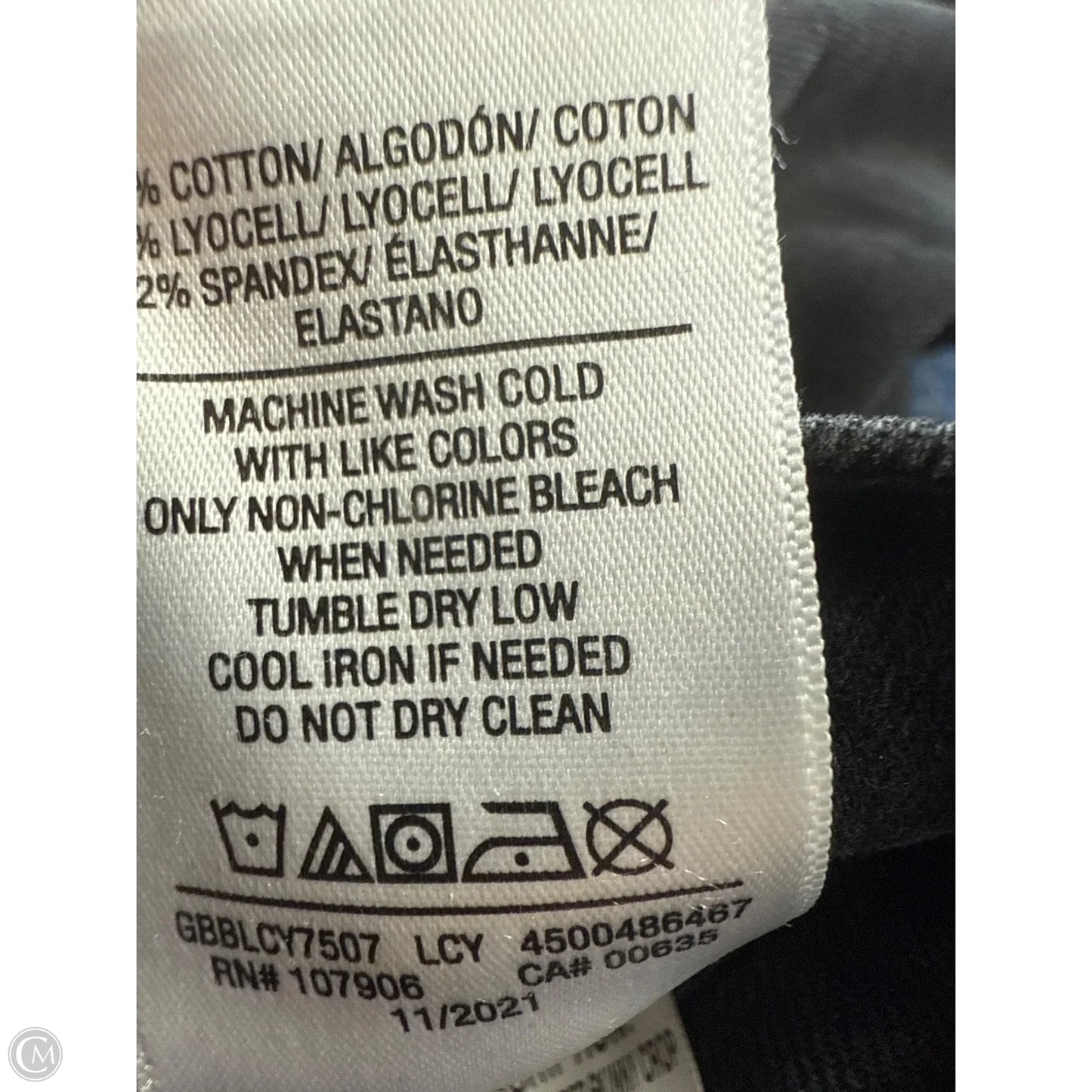 Jeans Skinny By Hudson In Black Denim, Size: 6