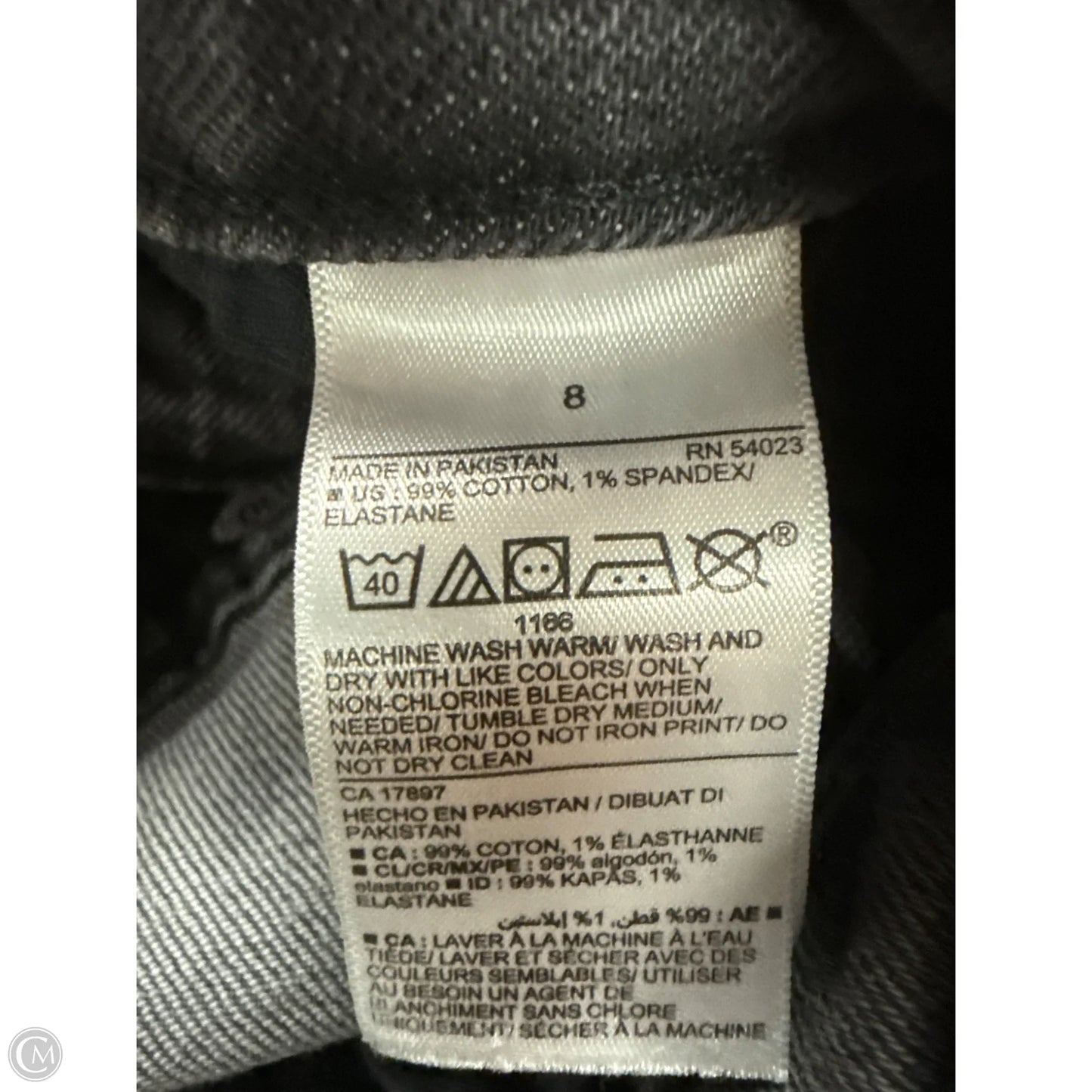 Jeans Straight By Old Navy In Black Denim, Size: 8