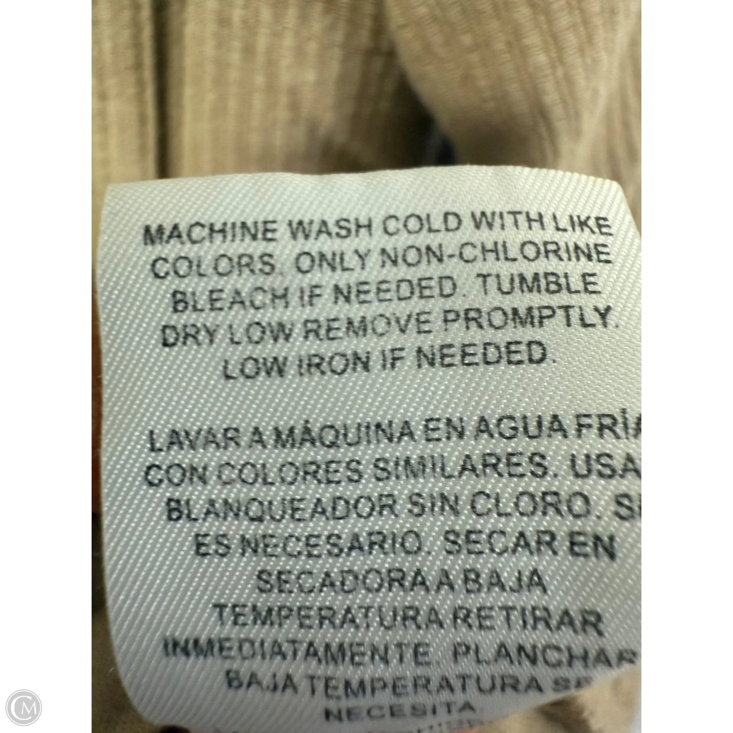 Blouse Long Sleeve By Thread And Supply In Tan, Size: L