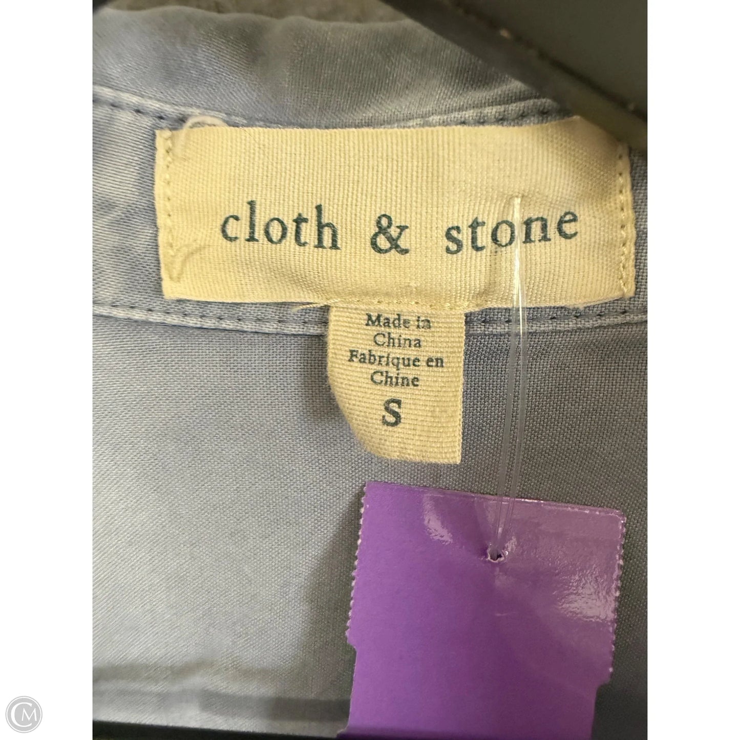 Blouse Long Sleeve By Cloth & Stone In Blue, Size: S