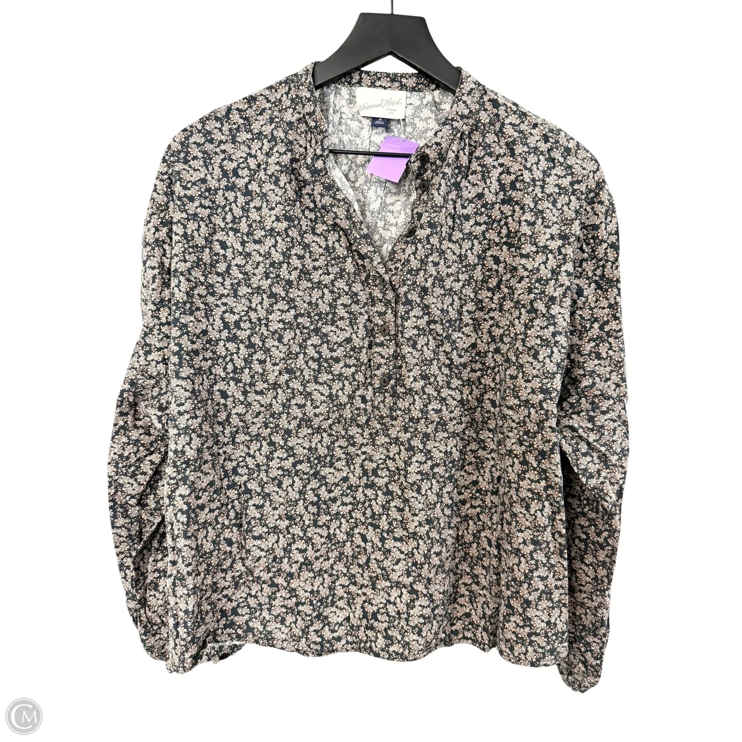 Top Long Sleeve By Universal Thread In Floral Print, Size: M