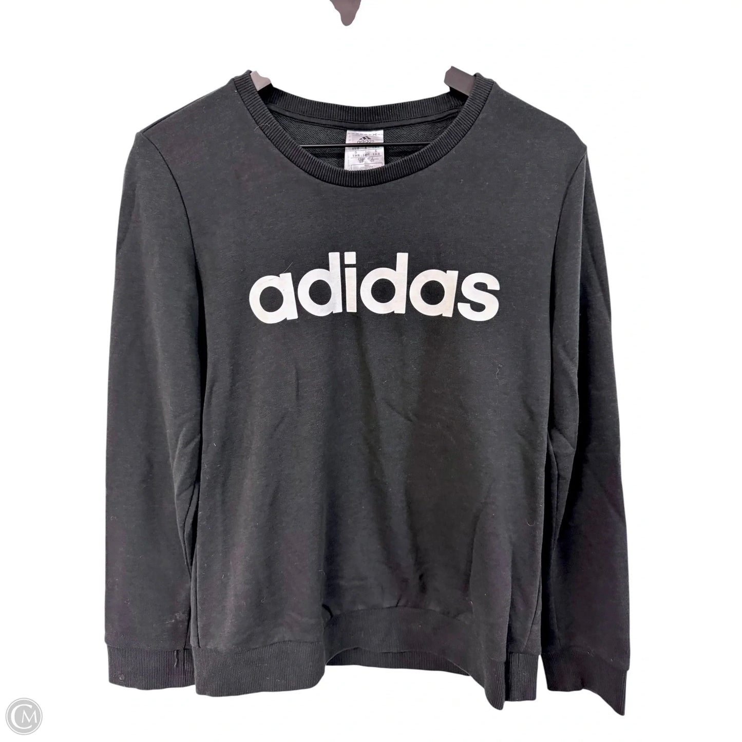 Sweatshirt Crewneck By Adidas In Black, Size: S