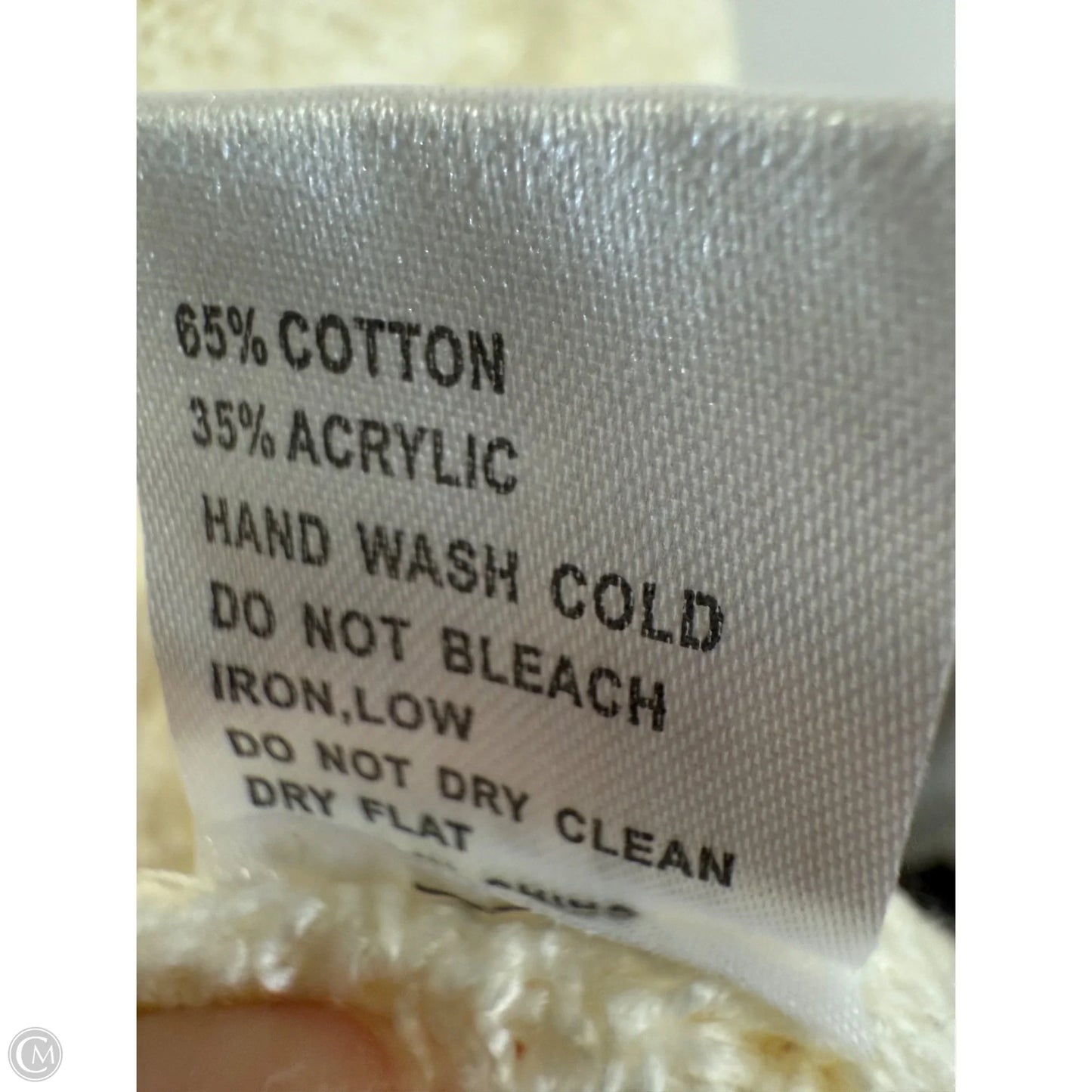 Sweater Short Sleeve By Pol In Cream, Size: L