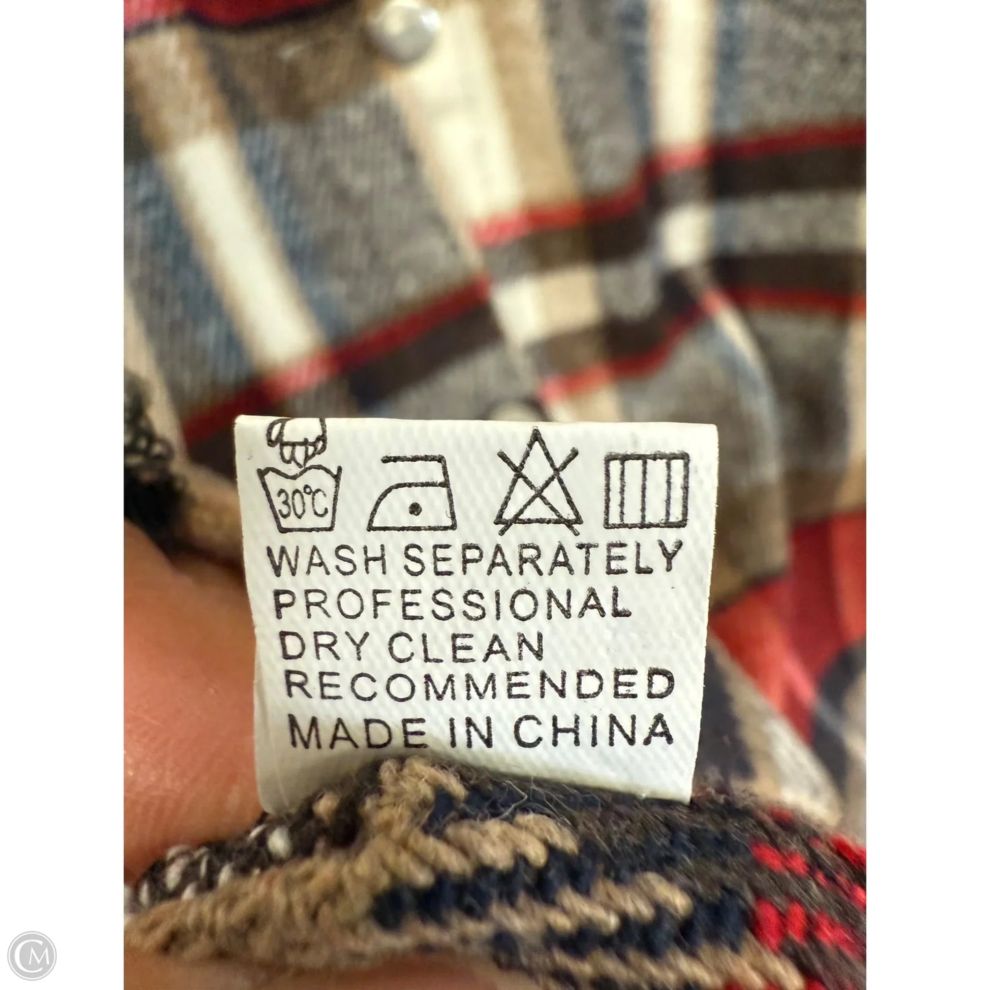 Jacket Shirt By Cme In Plaid Pattern, Size: S