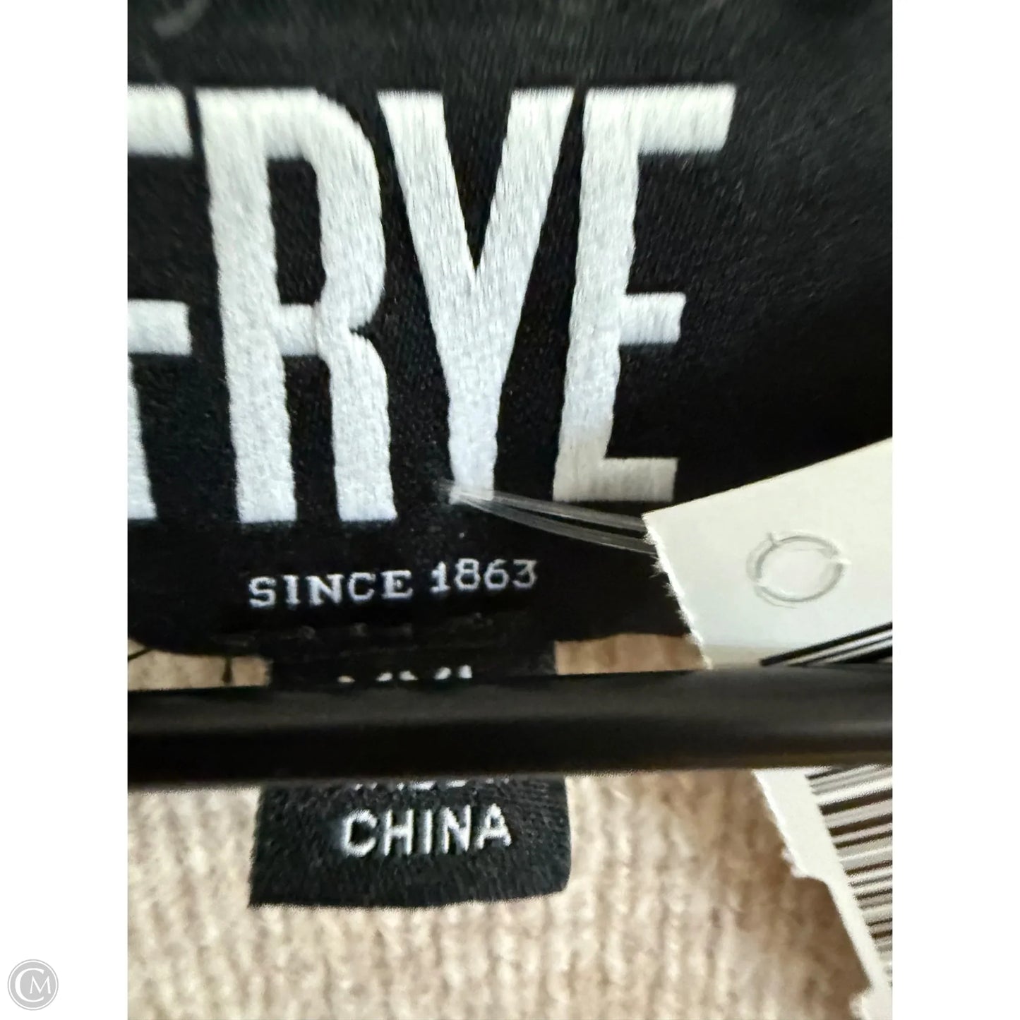Sweater Cardigan Designer By Frye In Tan & White, Size: Xxl
