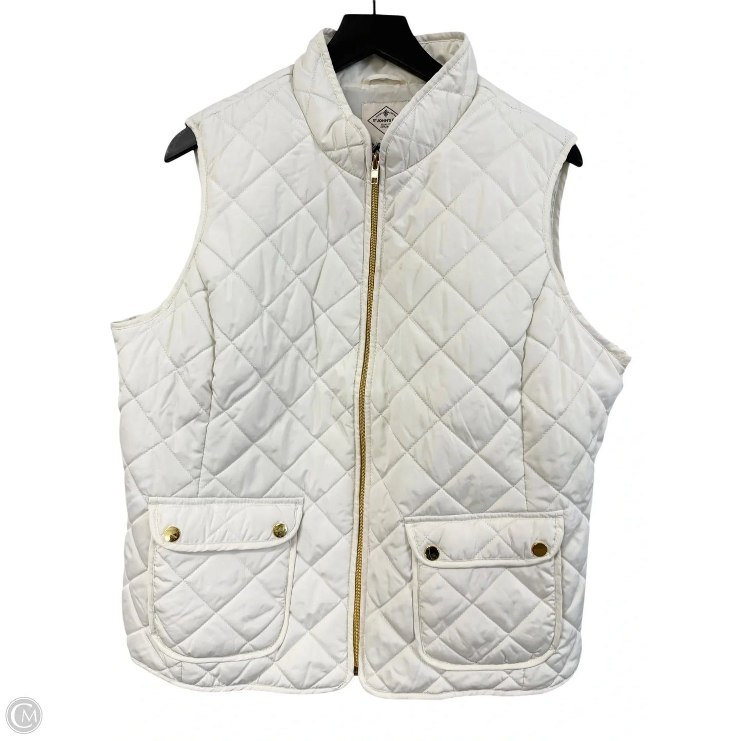 Vest Puffer & Quilted By St Johns Bay In Ivory, Size: Xxl