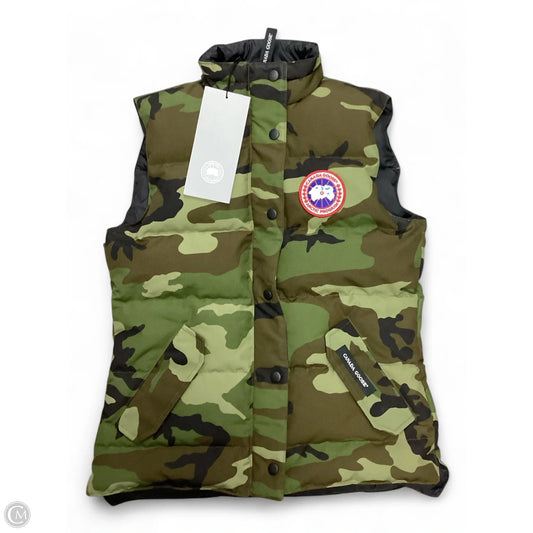 Vest Luxury Designer By Canada Goose In Camouflage Print, Size: S